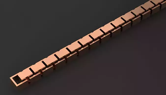 Gold Chain Bracelet 3D print model