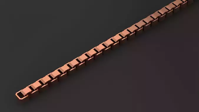 Gold Chain Bracelet 3D print model