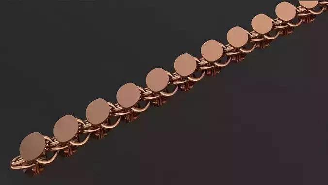 Gold Chain Bracelet 3D print model
