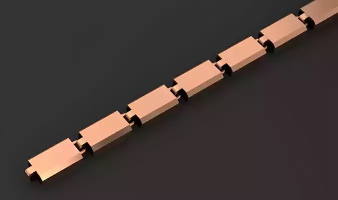 Gold Chain Bracelet  3D print model