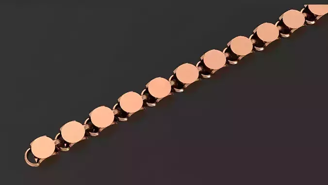 Gold Chain Bracelet 3D print model