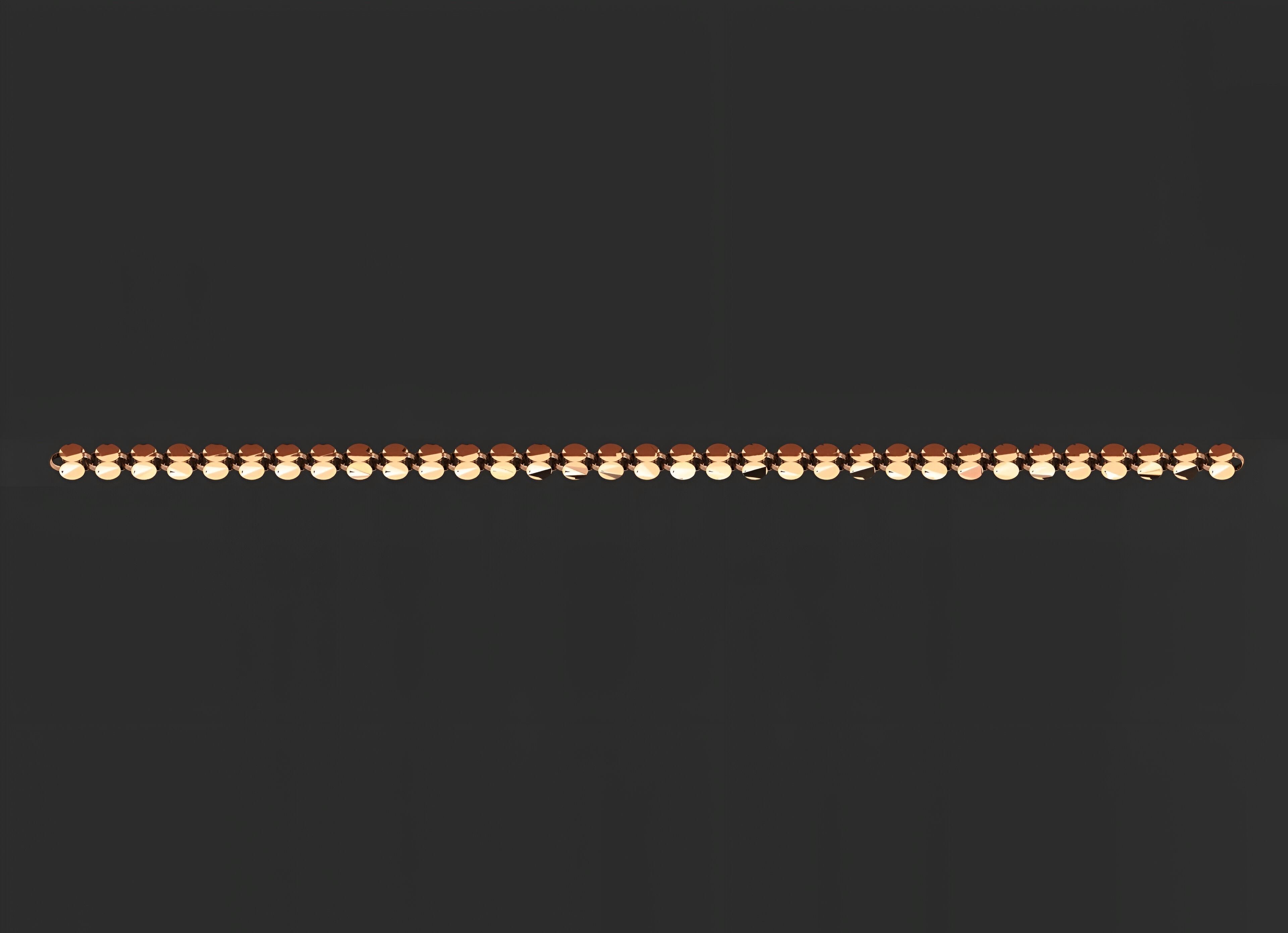 Gold Chain Bracelet 3D print model_6