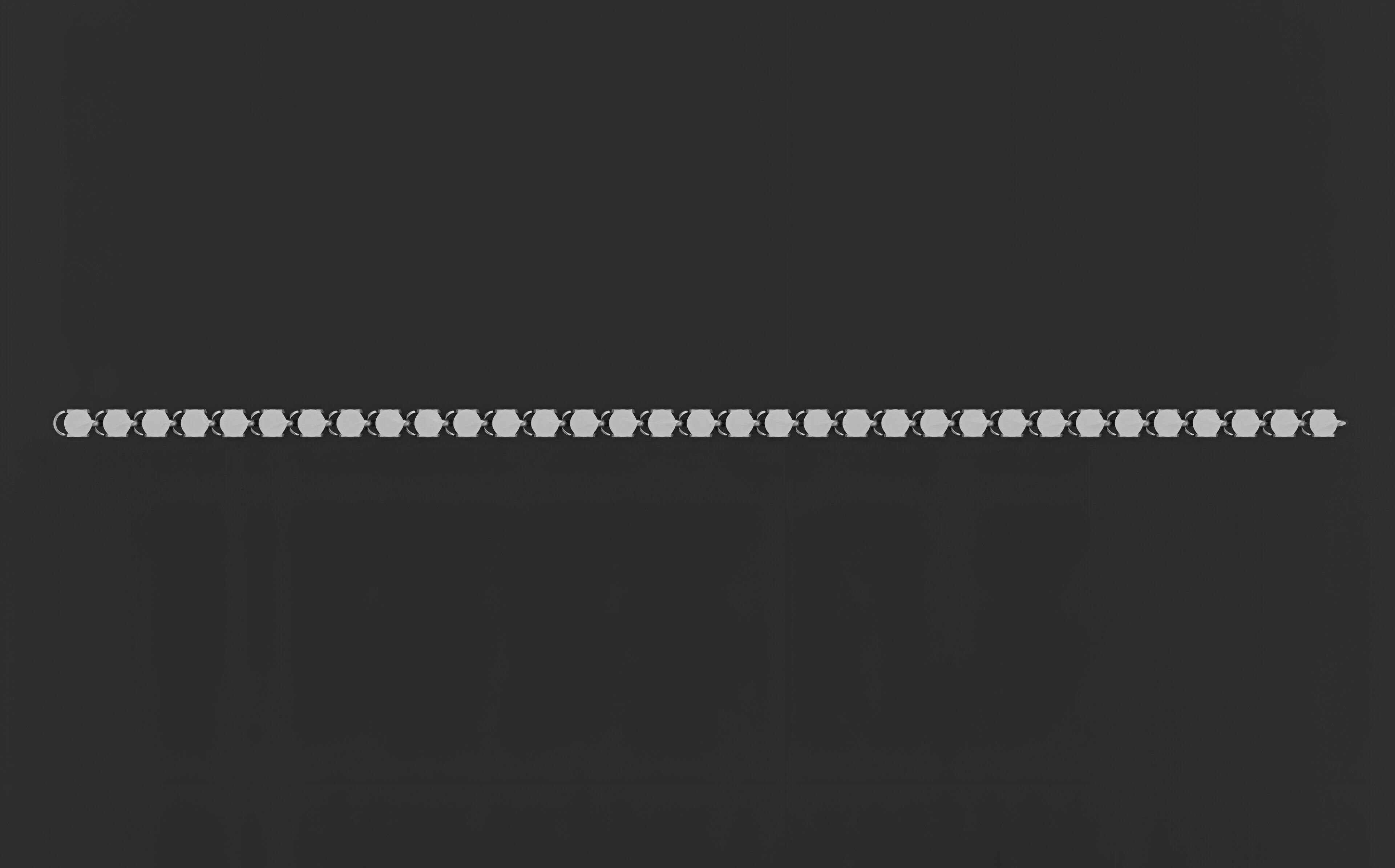 Gold Chain Bracelet 3D print model_2