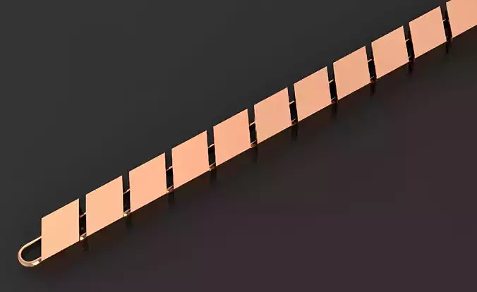 Gold Chain Bracelet 3D print model