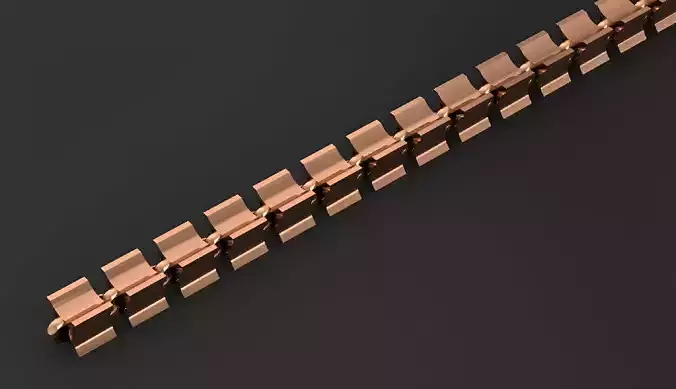 Gold Chain Bracelet 3D print model
