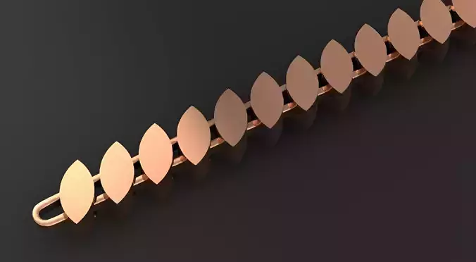Gold Chain Bracelet 3D print model