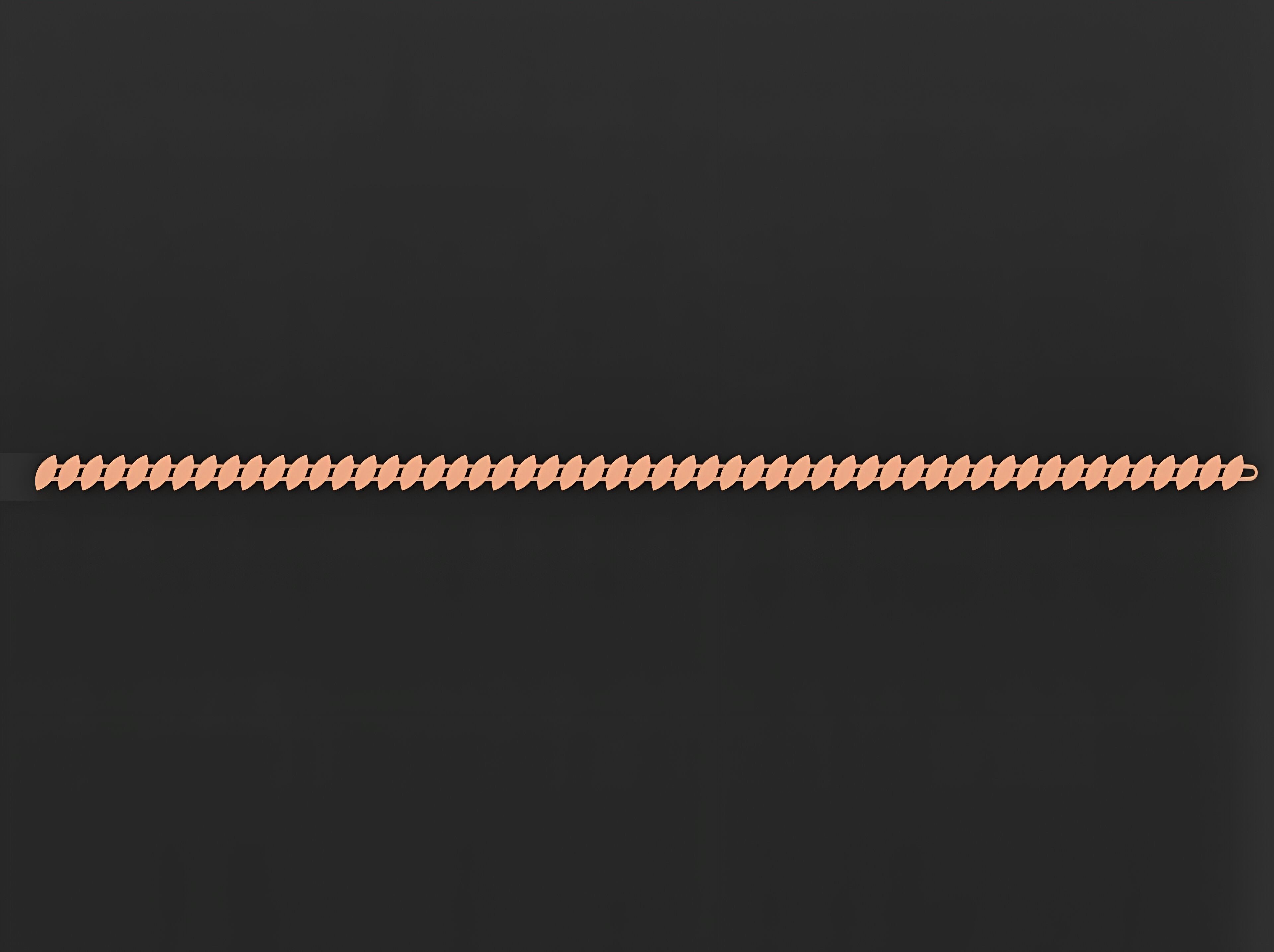 Gold Chain Bracelet 3D print model_9