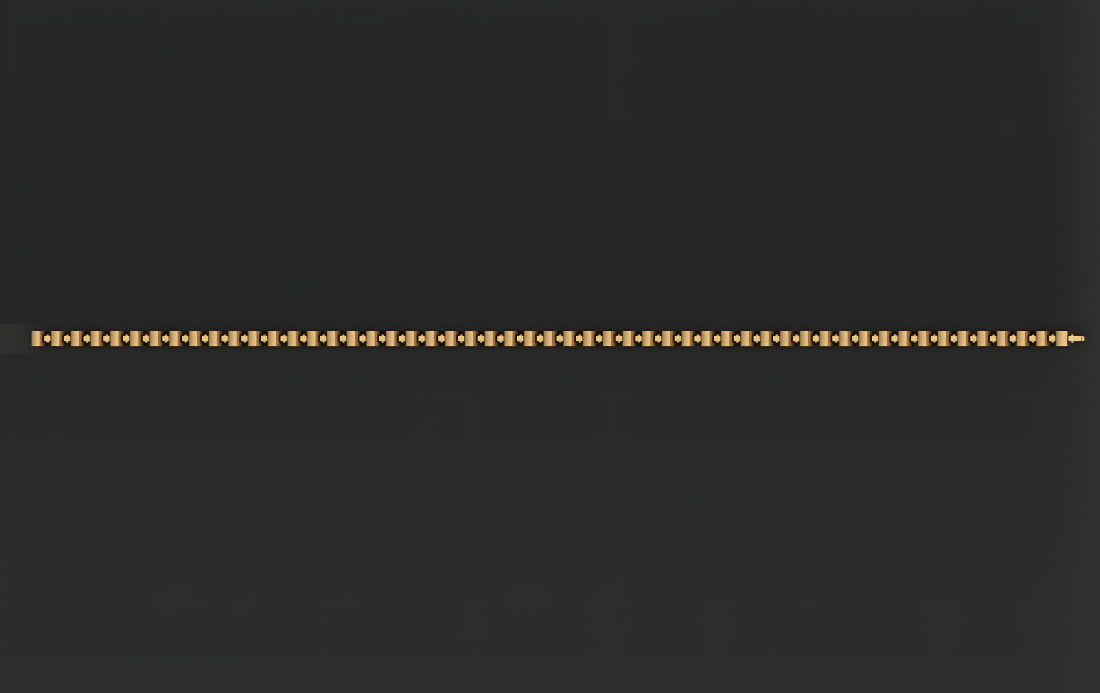 Gold Chain Bracelet 3D print model_7