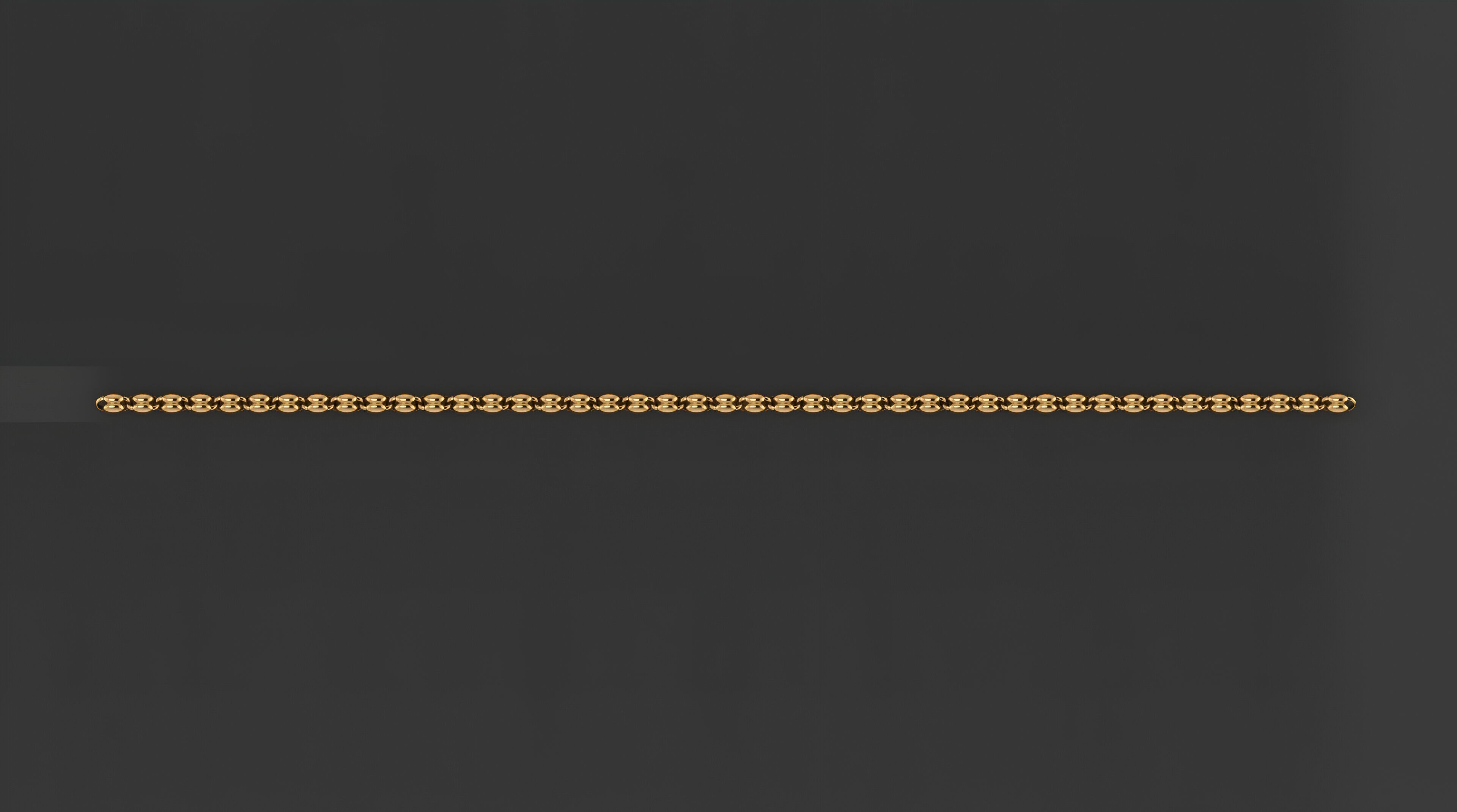 Gold Chain Bracelet 3D print model_1