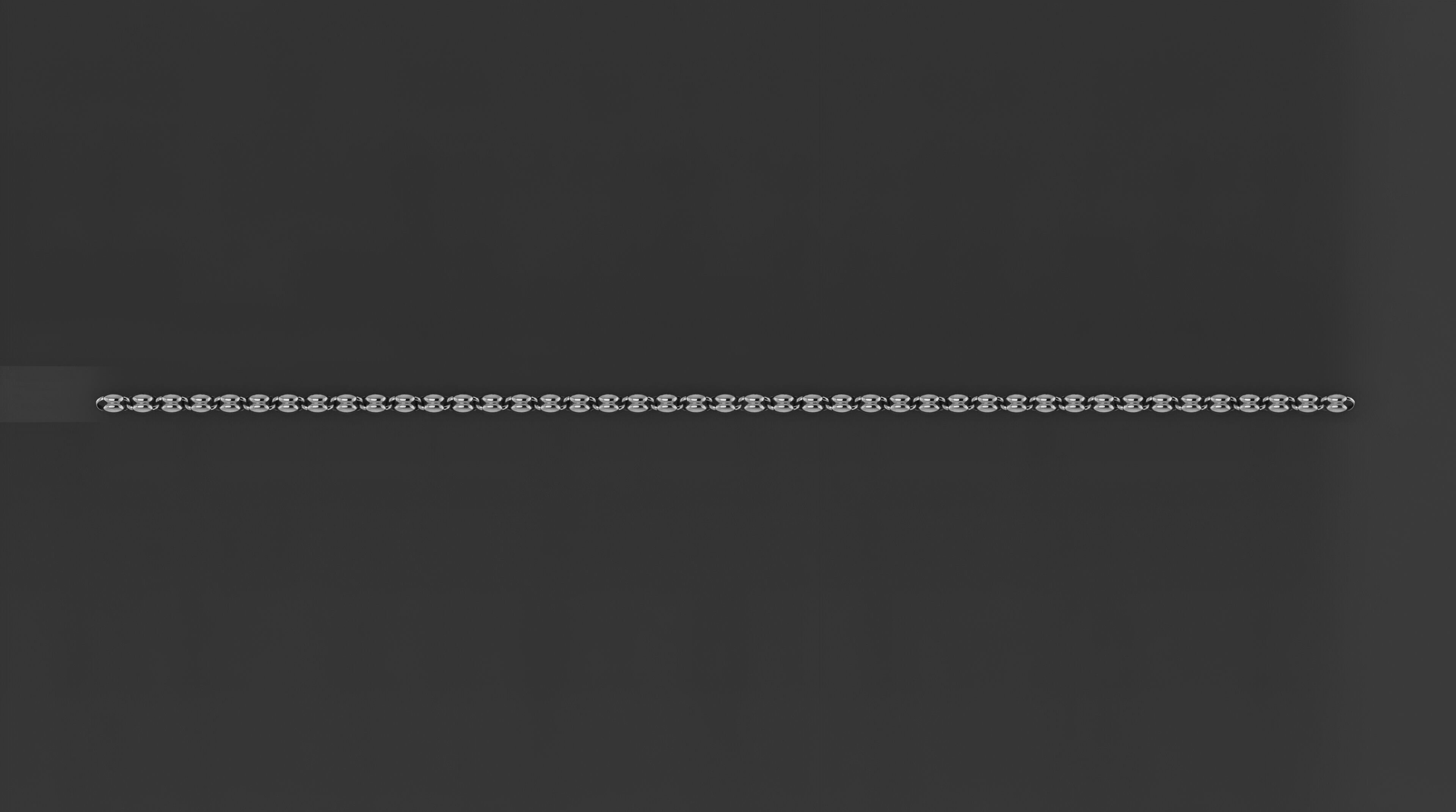 Gold Chain Bracelet 3D print model_2