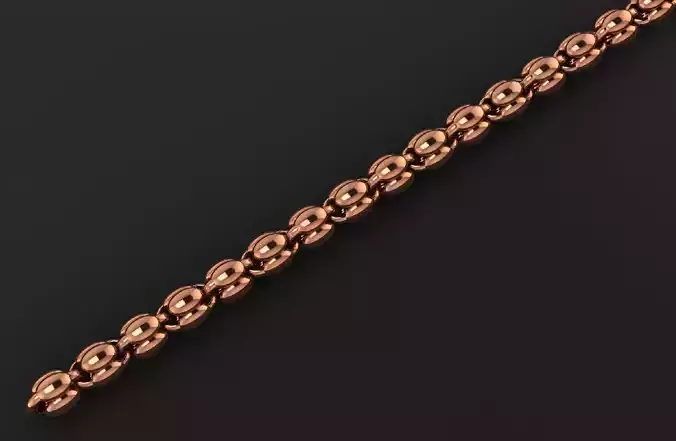Gold Chain Bracelet 3D print model