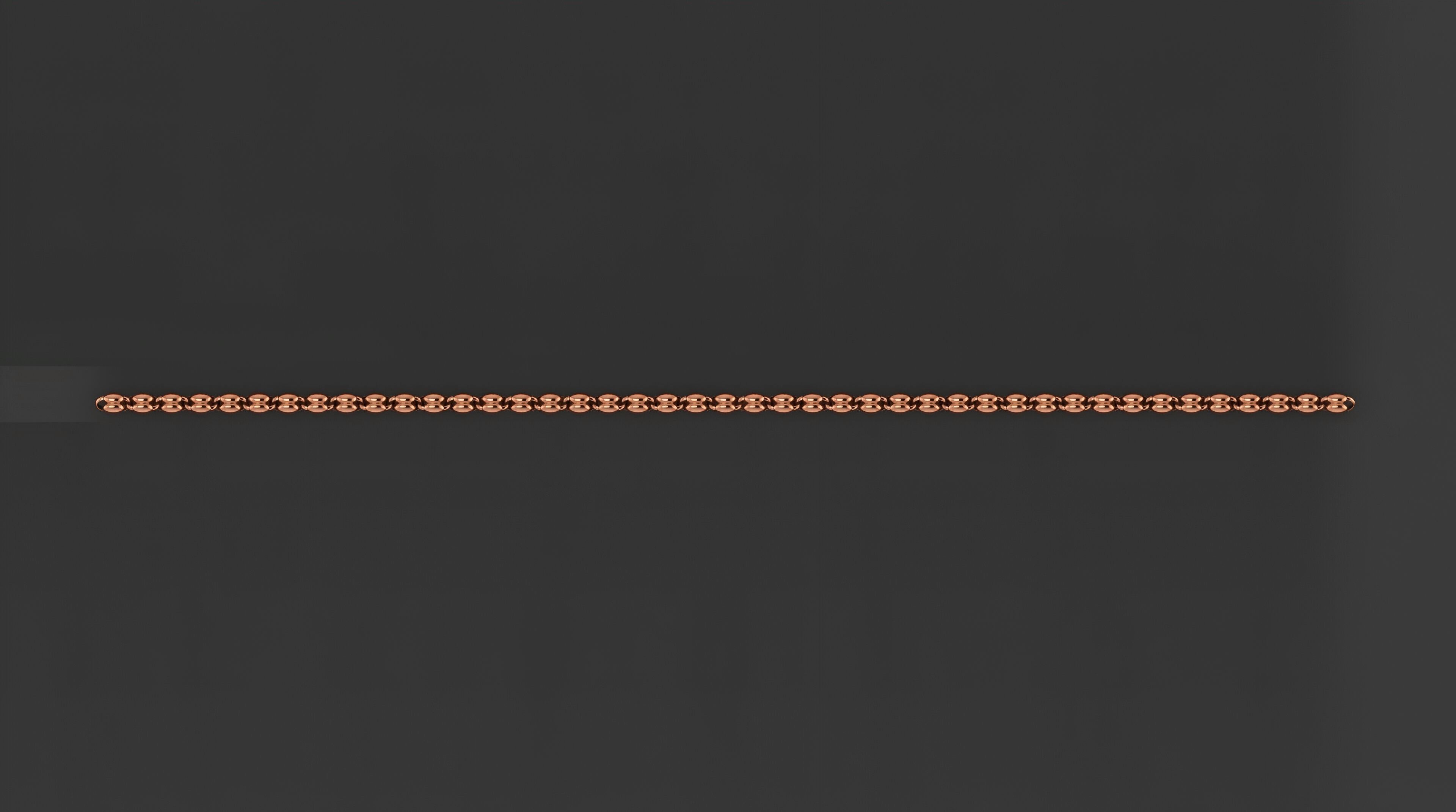 Gold Chain Bracelet 3D print model_4