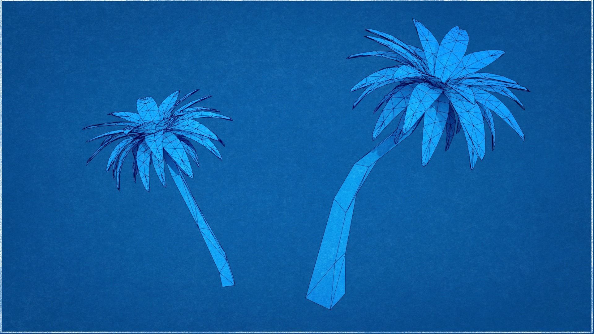 Collection Trees Savannah Biome Low Poly Low-poly 3D model_8