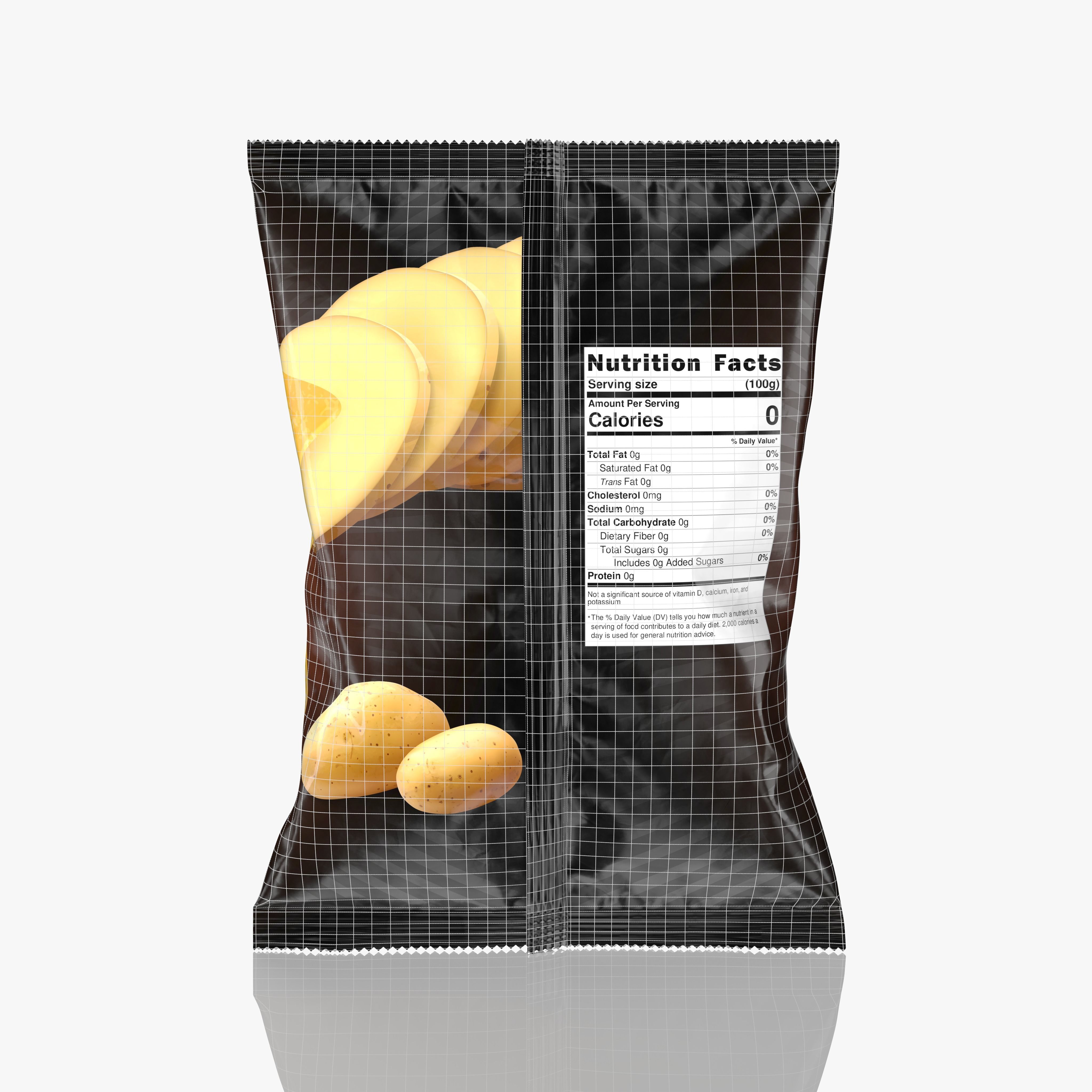 Potato Chips Package Type 01 Low-poly 3D model_8
