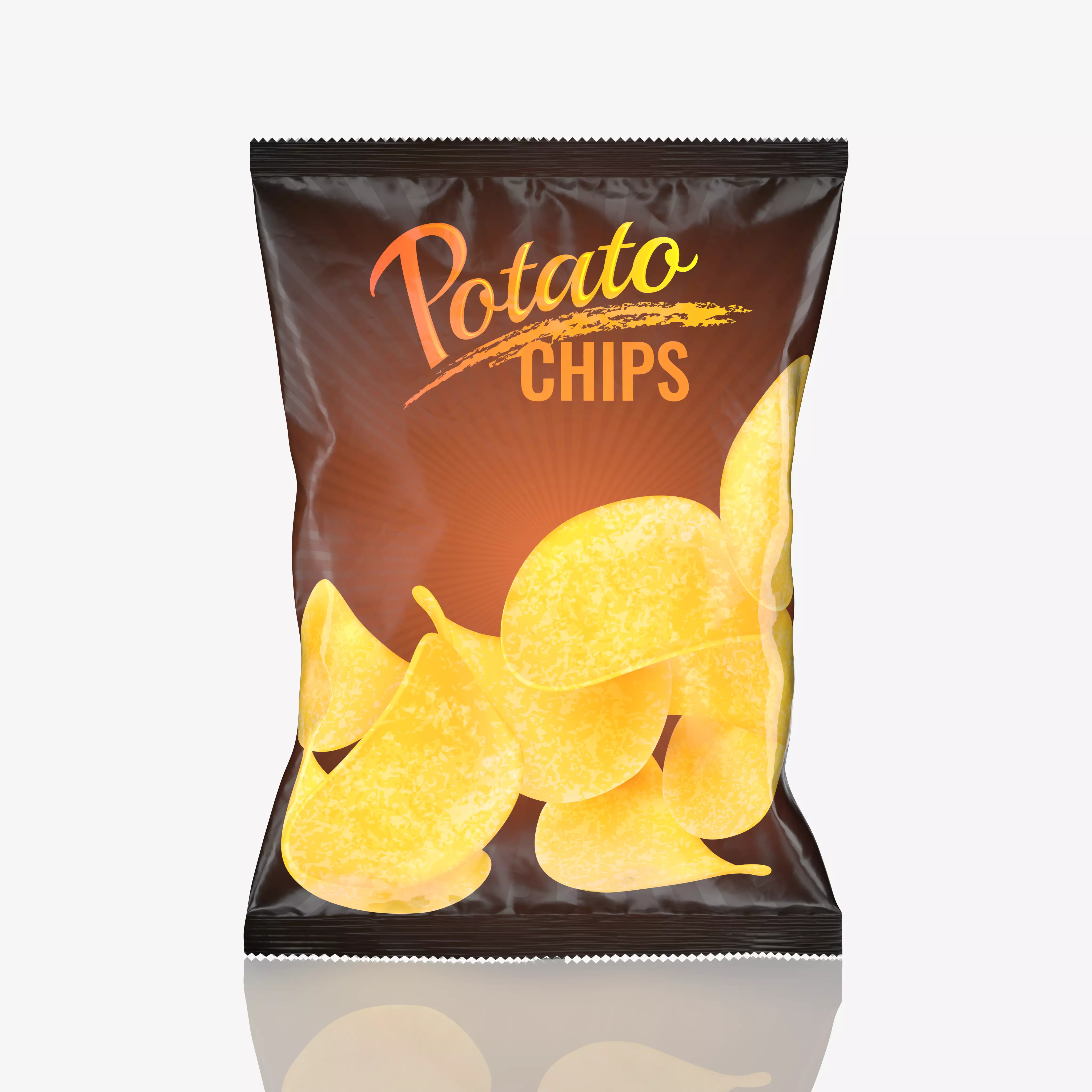 Potato Chips Package Type 01 Low-poly 3D model_0