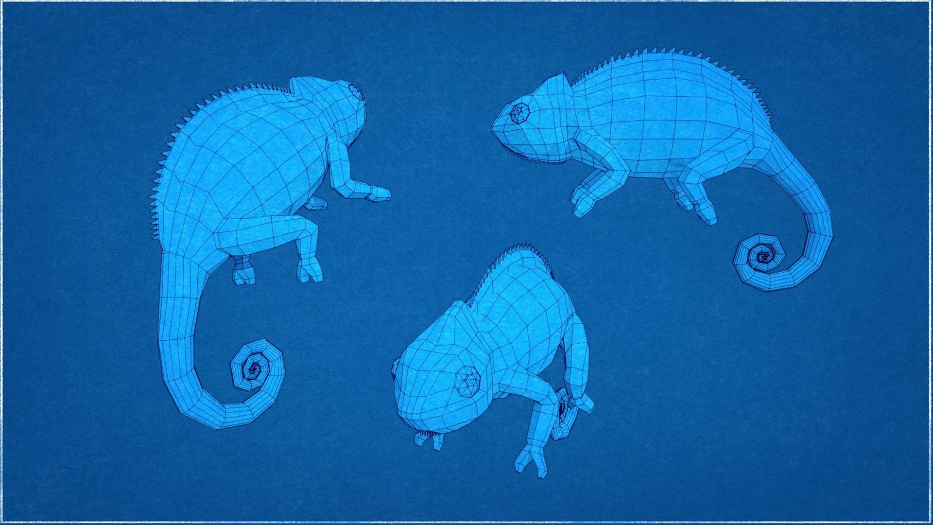 Collection Animals Savannah Biome Low Poly Low-poly 3D model_15