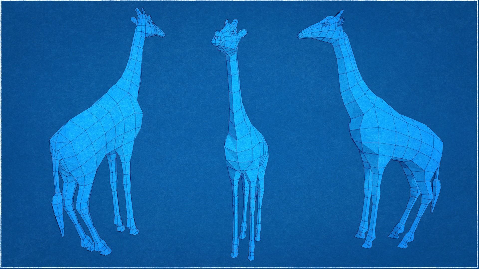 Collection Animals Savannah Biome Low Poly Low-poly 3D model_24