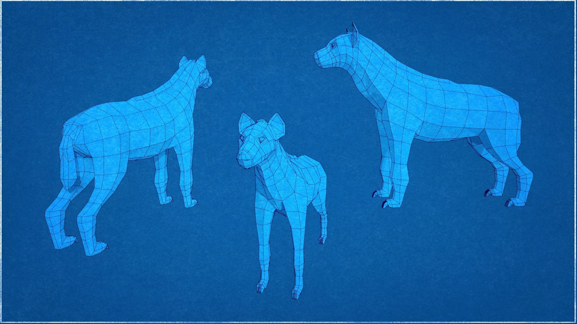 Collection Animals Savannah Biome Low Poly Low-poly 3D model_18