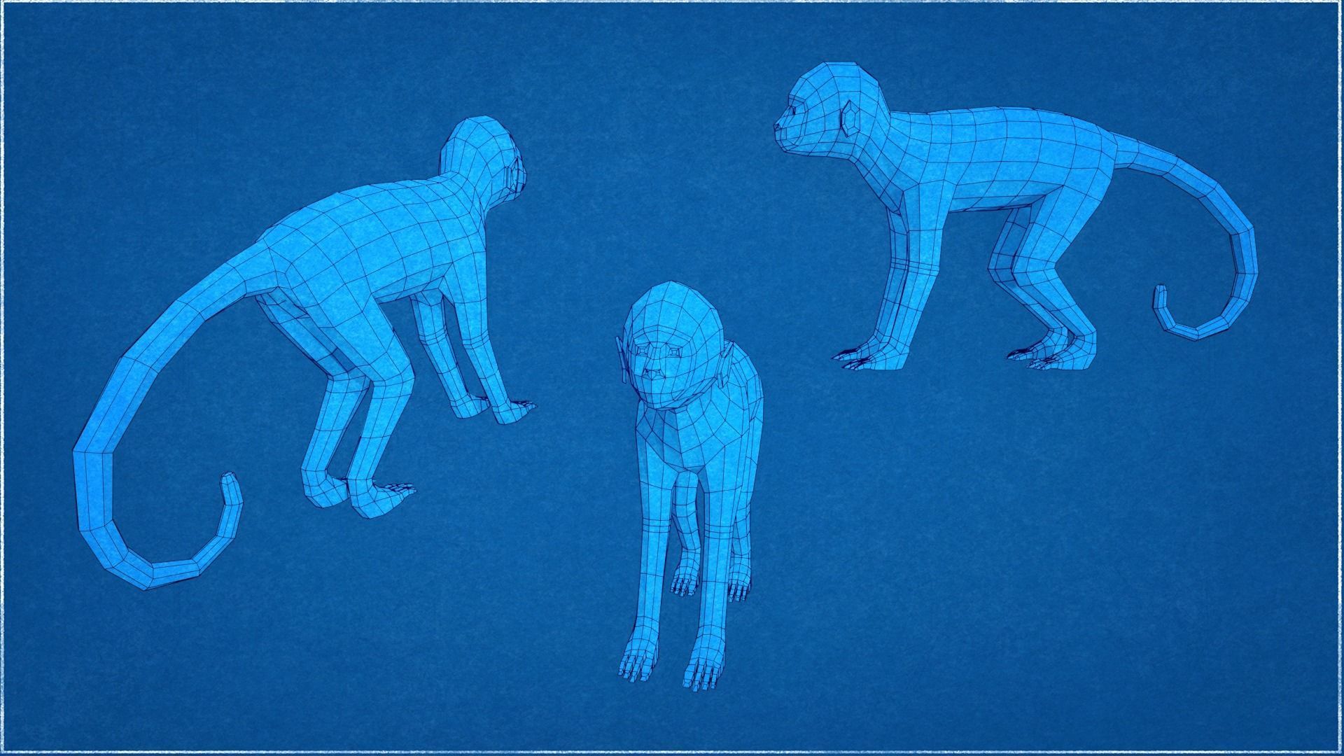 Collection Animals Savannah Biome Low Poly Low-poly 3D model_16