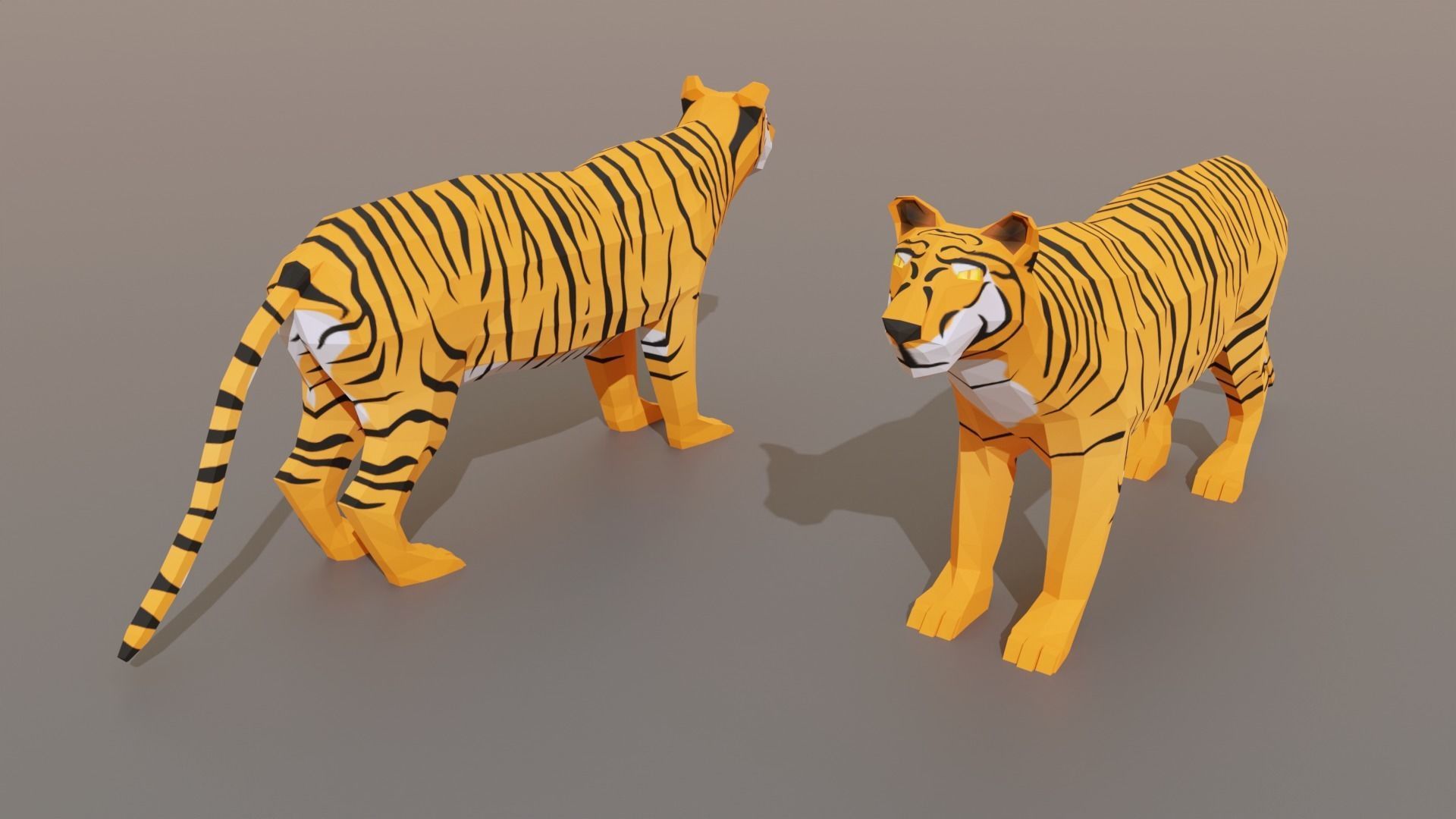 Collection Animals Savannah Biome Low Poly Low-poly 3D model_9