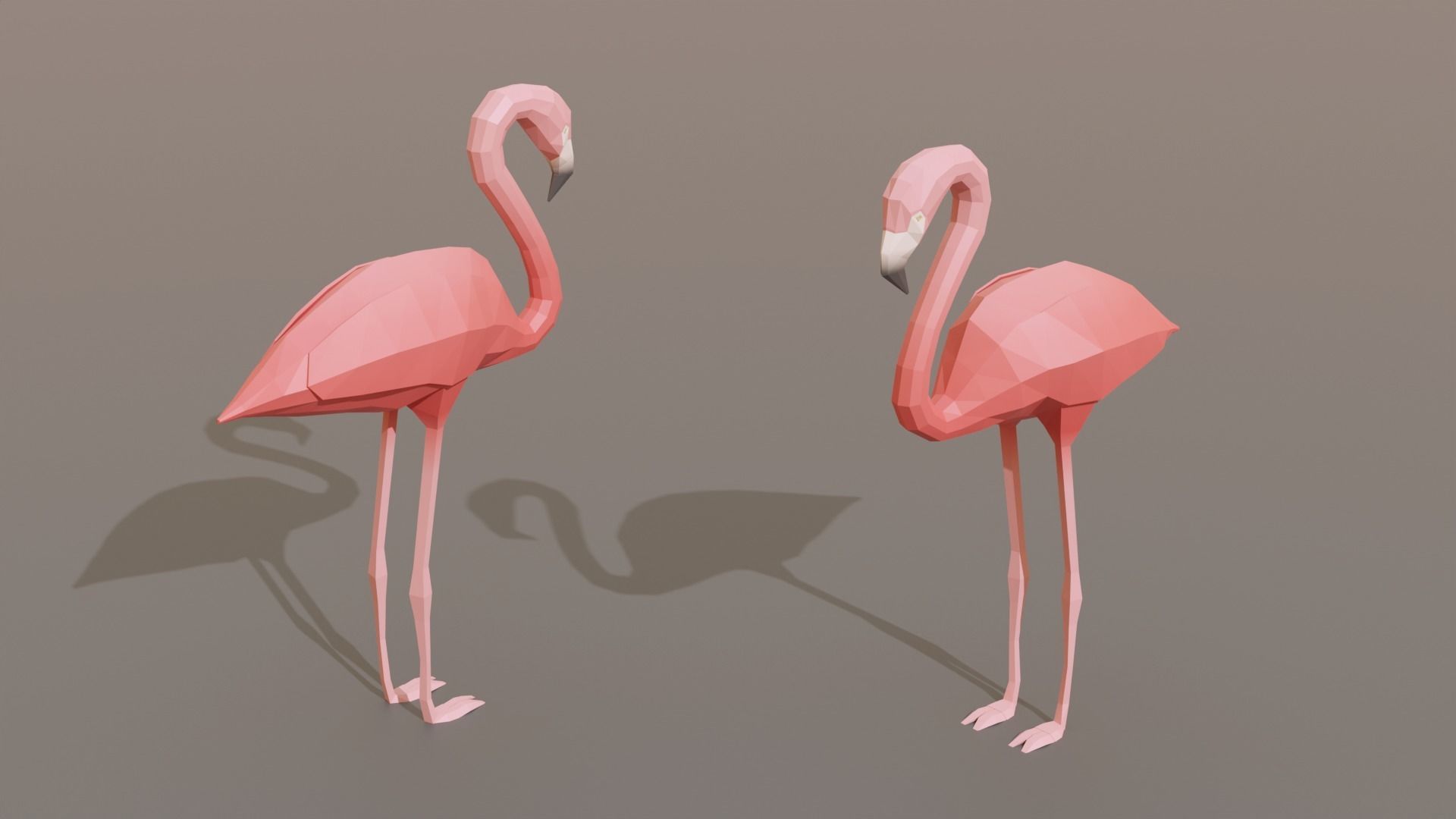 Collection Animals Savannah Biome Low Poly Low-poly 3D model_5