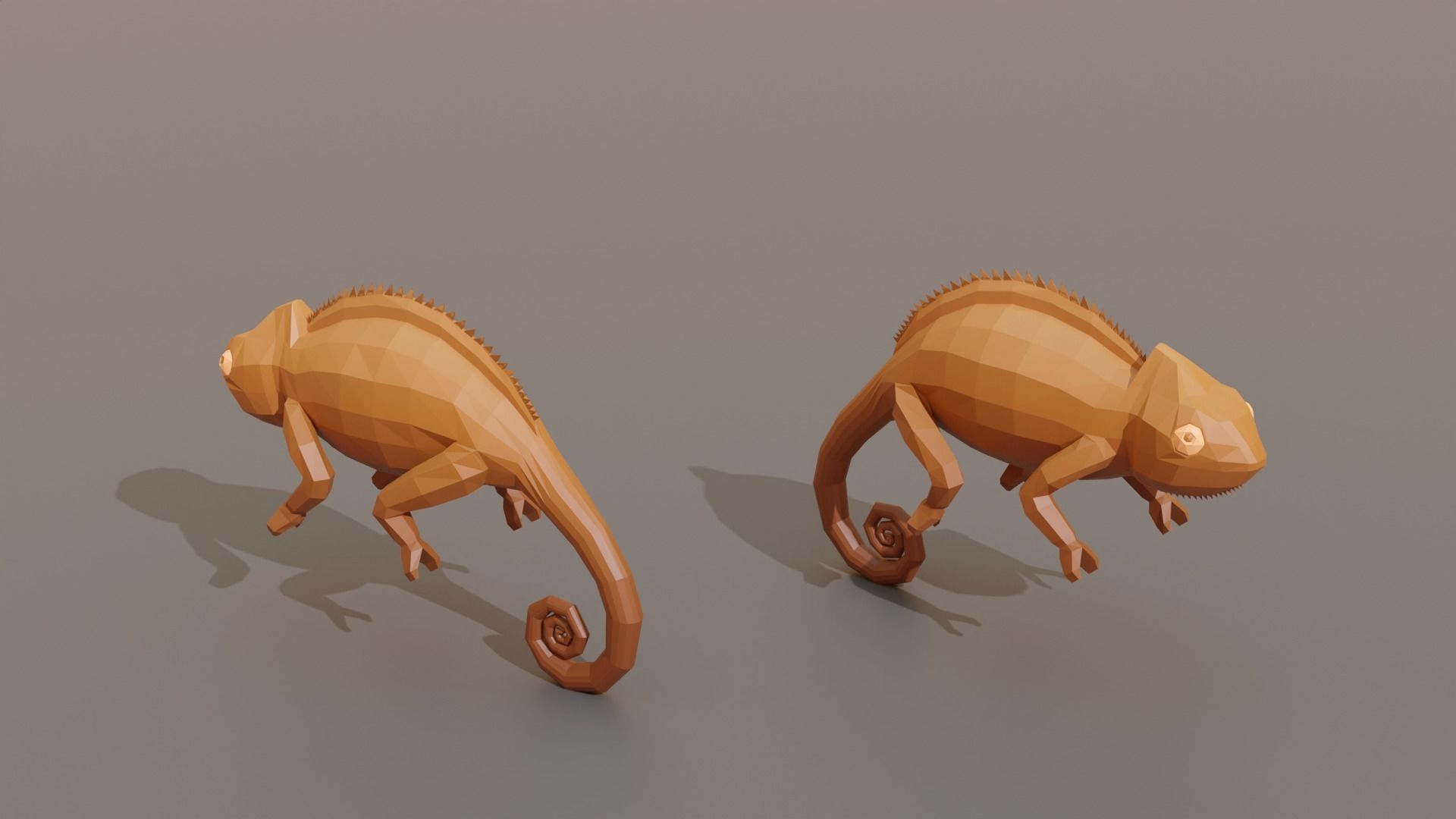Collection Animals Savannah Biome Low Poly Low-poly 3D model_3