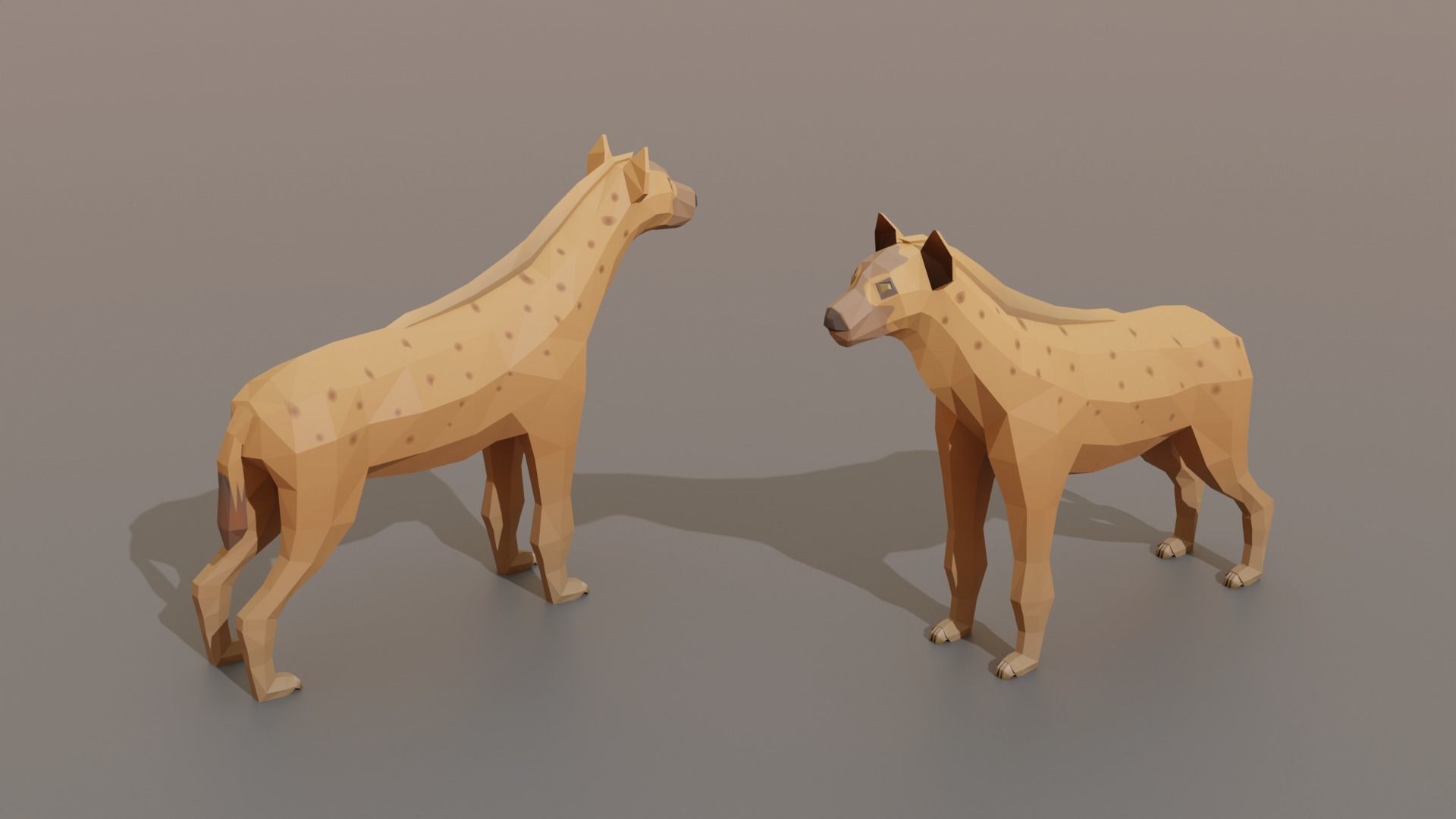 Collection Animals Savannah Biome Low Poly Low-poly 3D model_6