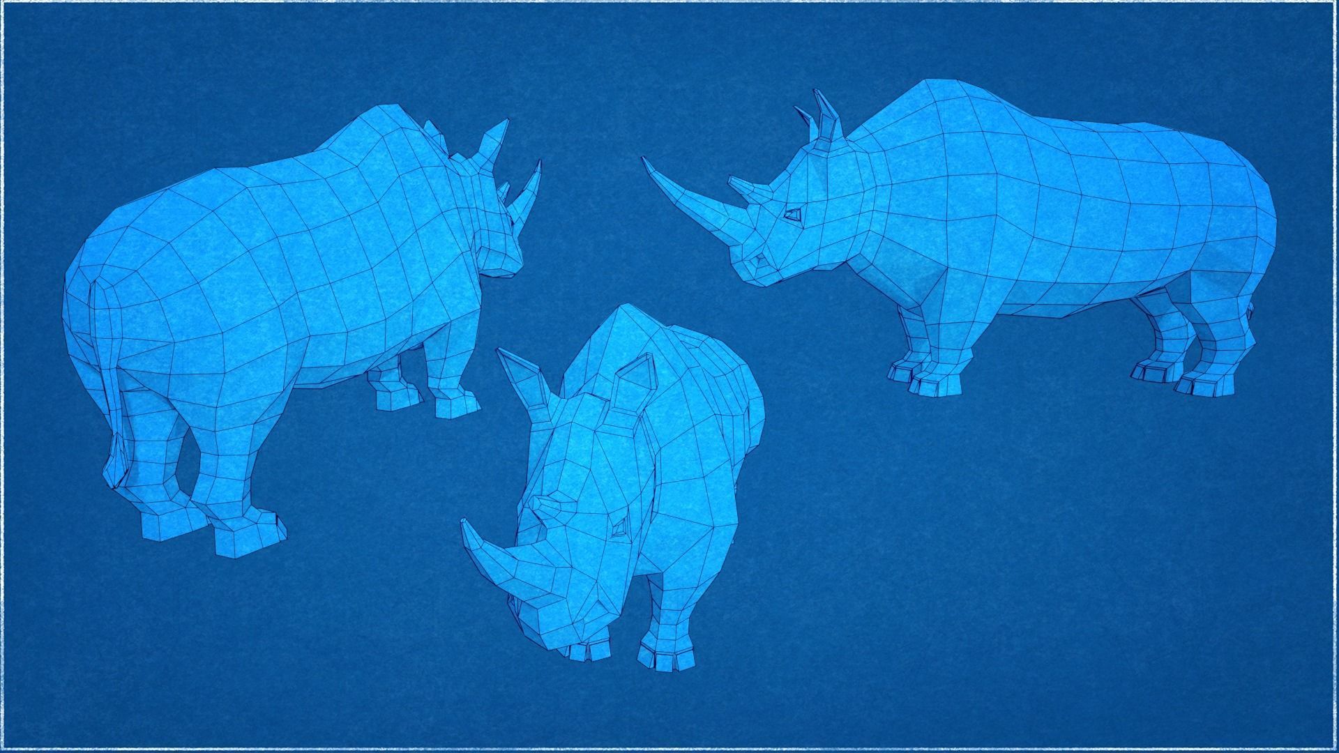 Collection Animals Savannah Biome Low Poly Low-poly 3D model_23