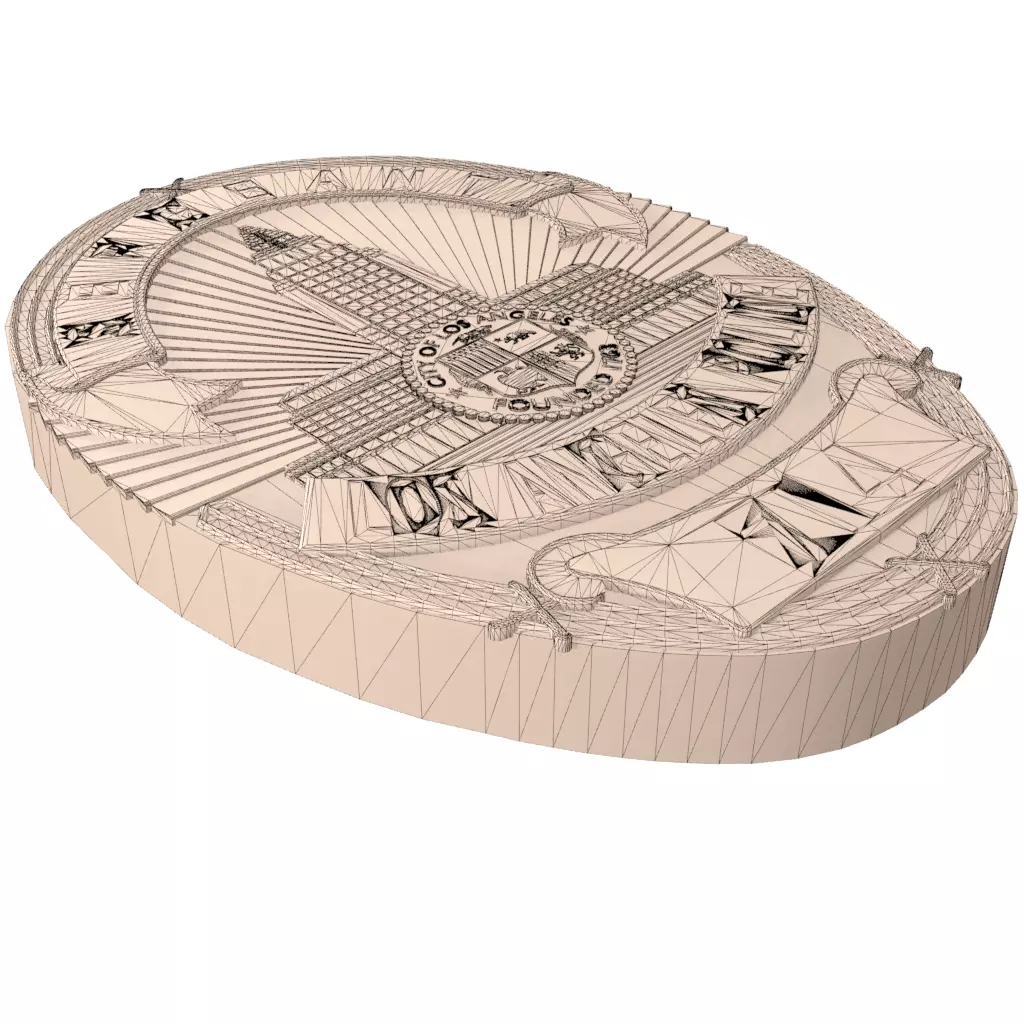 High-Detail LAPD Sergeant Badge 3D Model Printable 3D model 3D