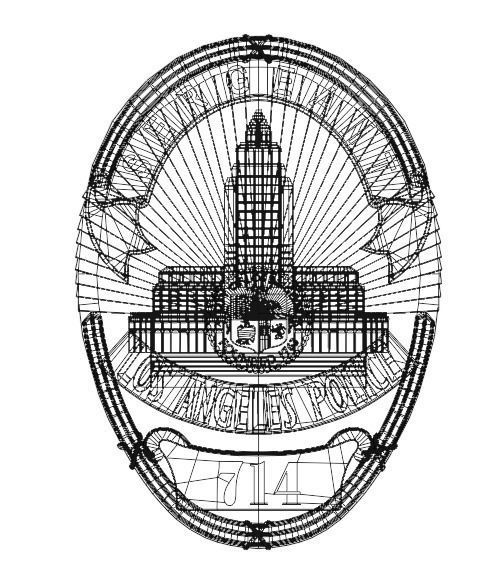 High-Detail LAPD Sergeant Badge 3D Model Printable 3D print model_3