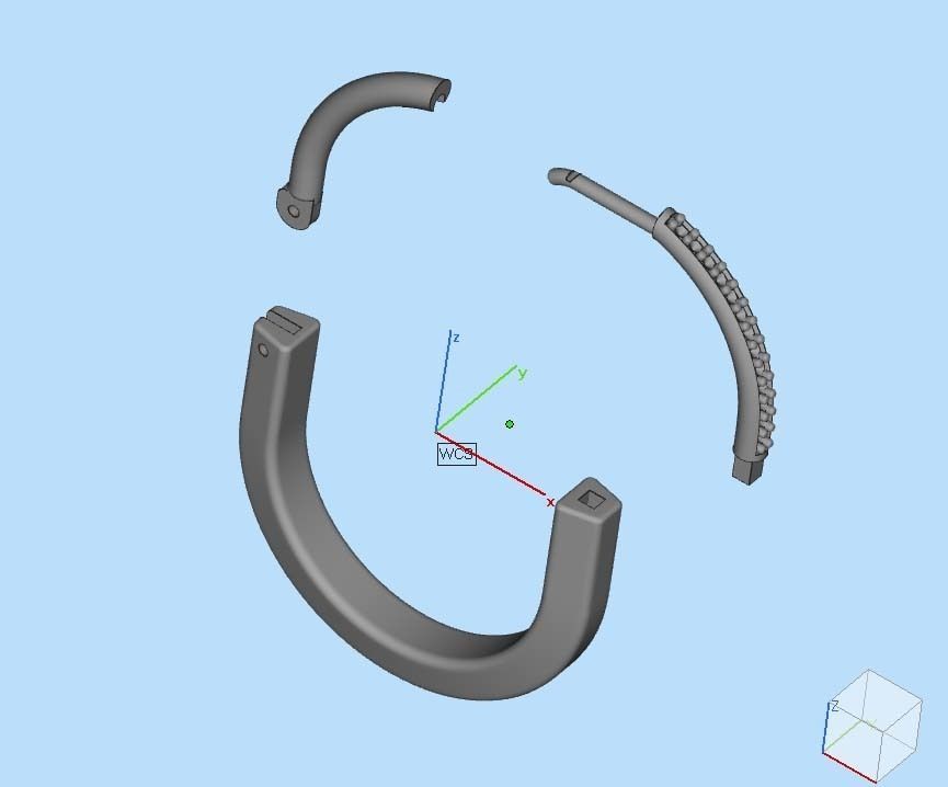 Tiffany lock earrings 02 3D print model_12