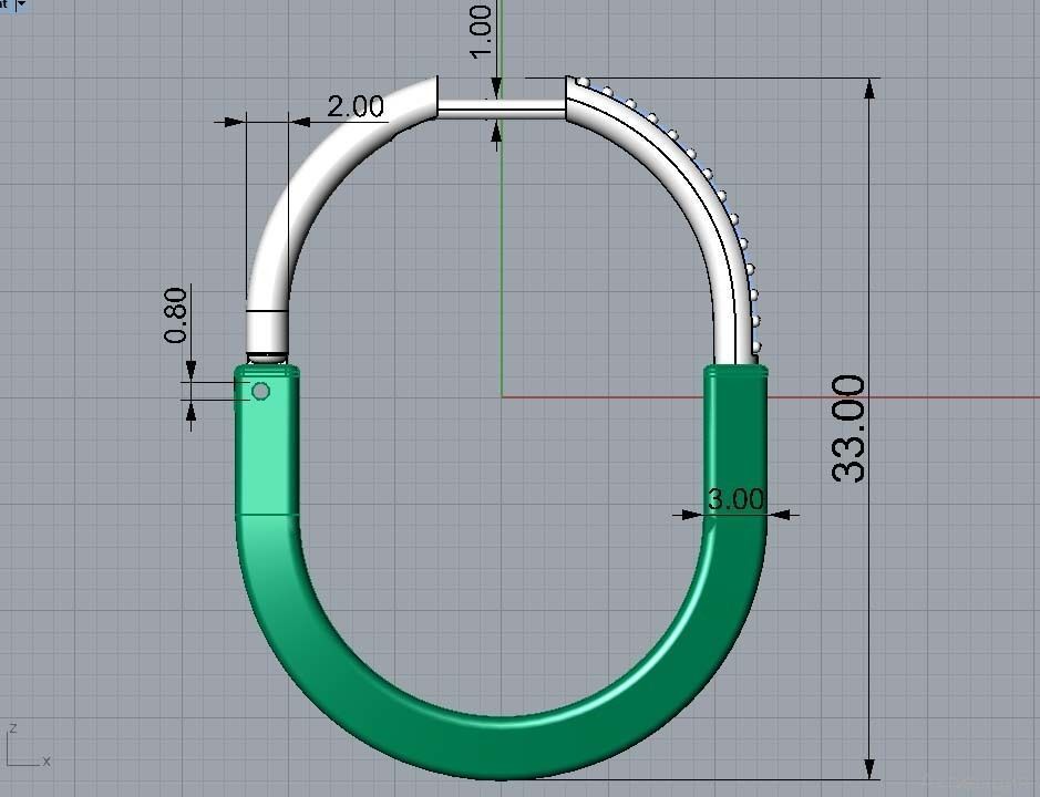 Tiffany lock earrings 02 3D print model_15