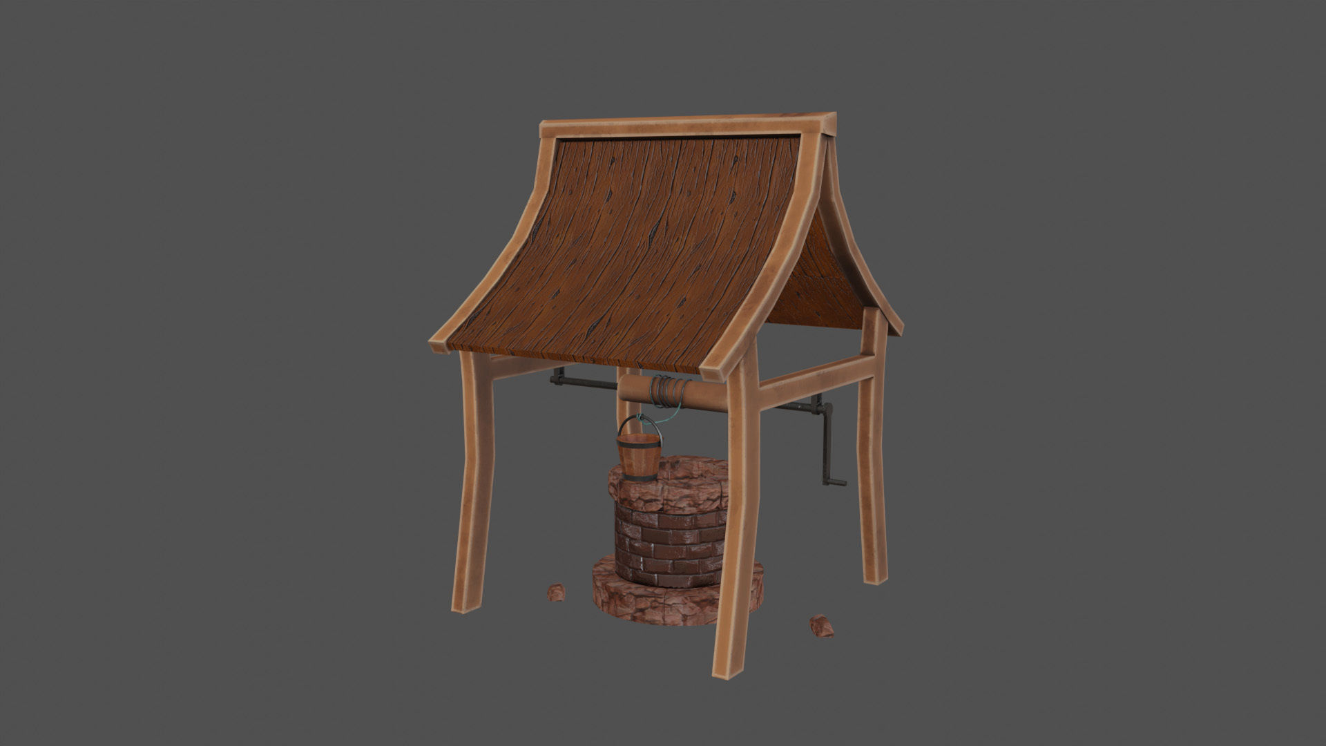 stylized environment assets game ready Low-poly 3D model_3