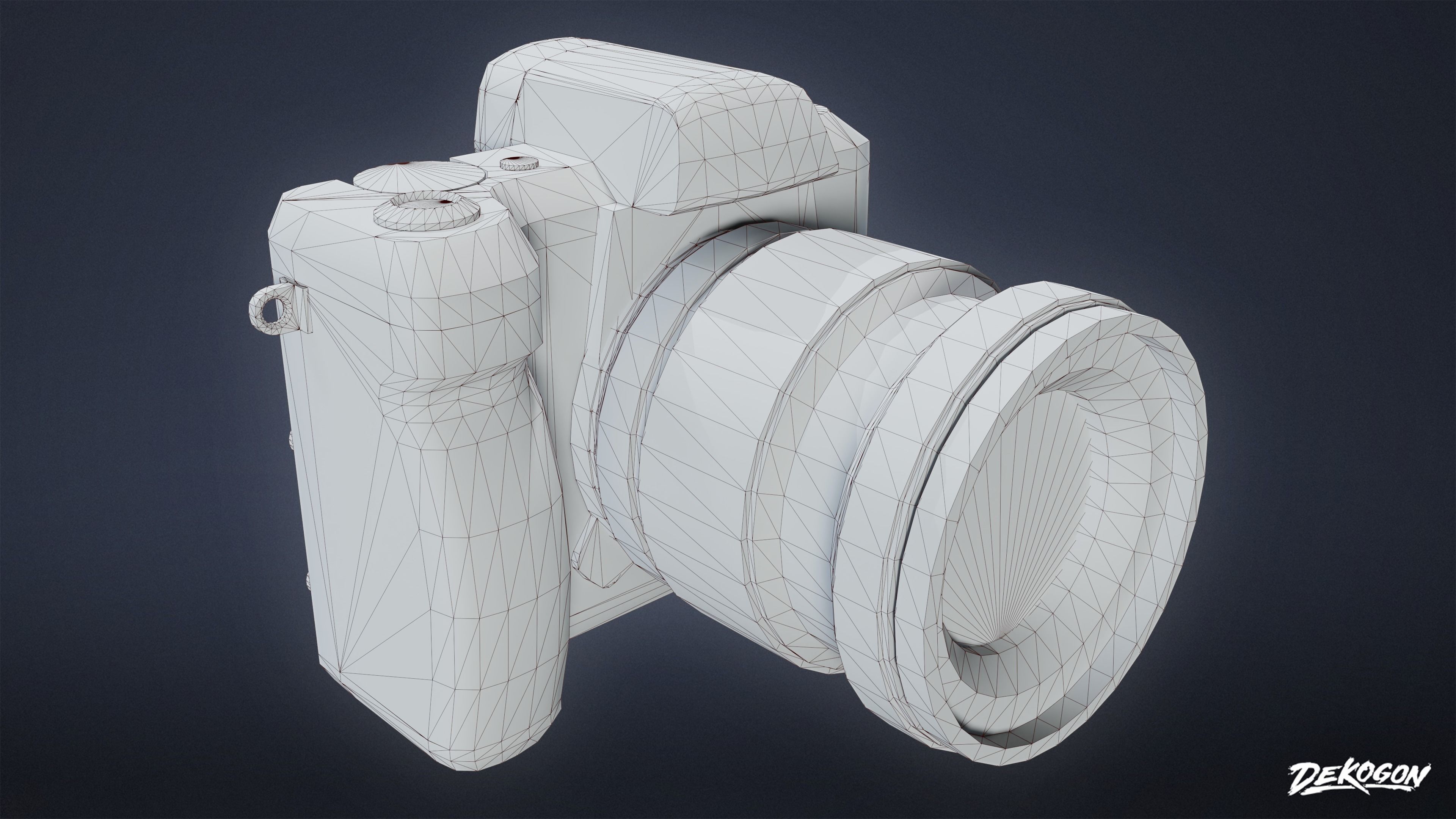 HOLLYWOOD - DSLR Camera 01 - LOW POLY Low-poly 3D model_1