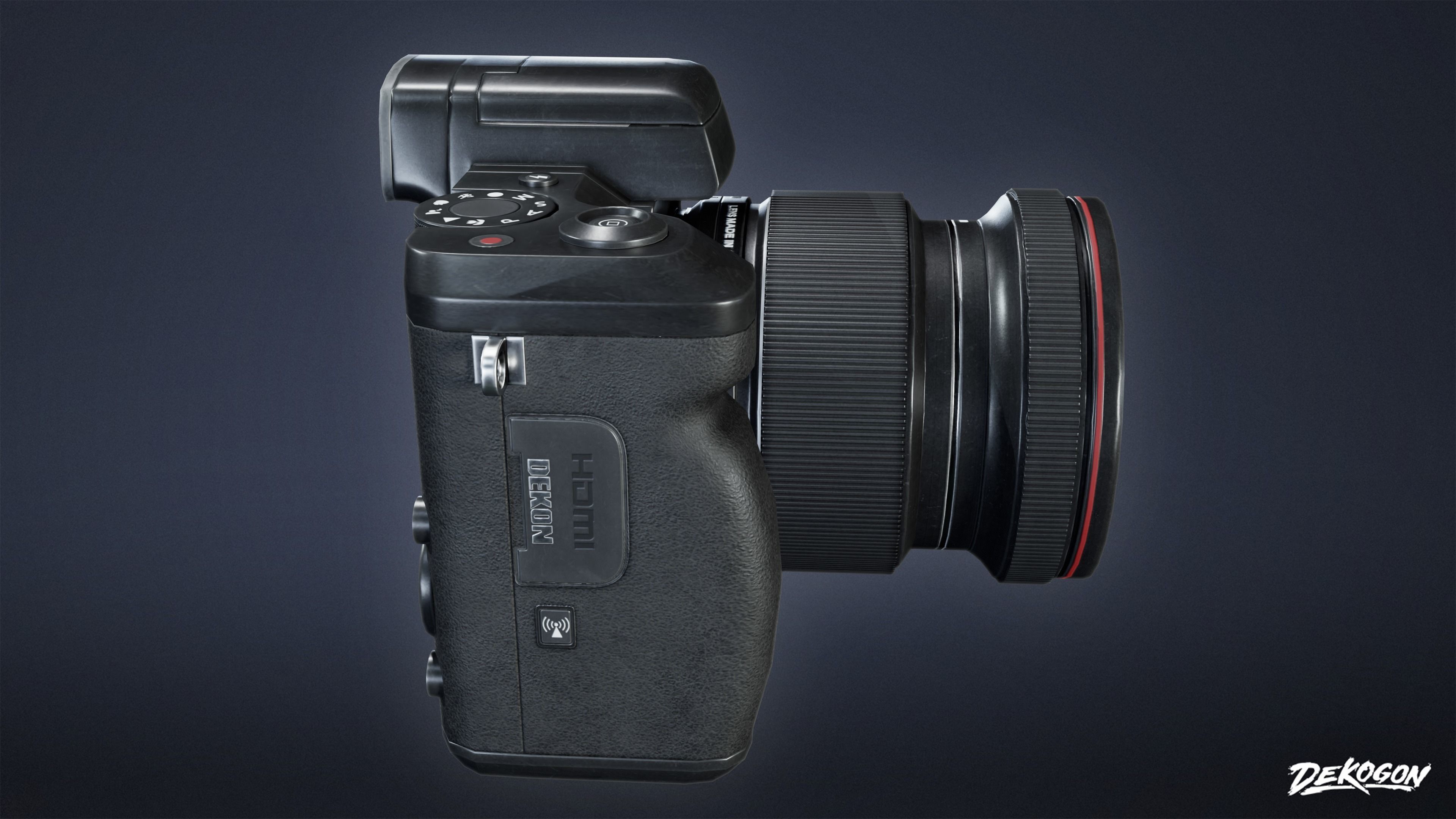 HOLLYWOOD - DSLR Camera 01 - LOW POLY Low-poly 3D model_2