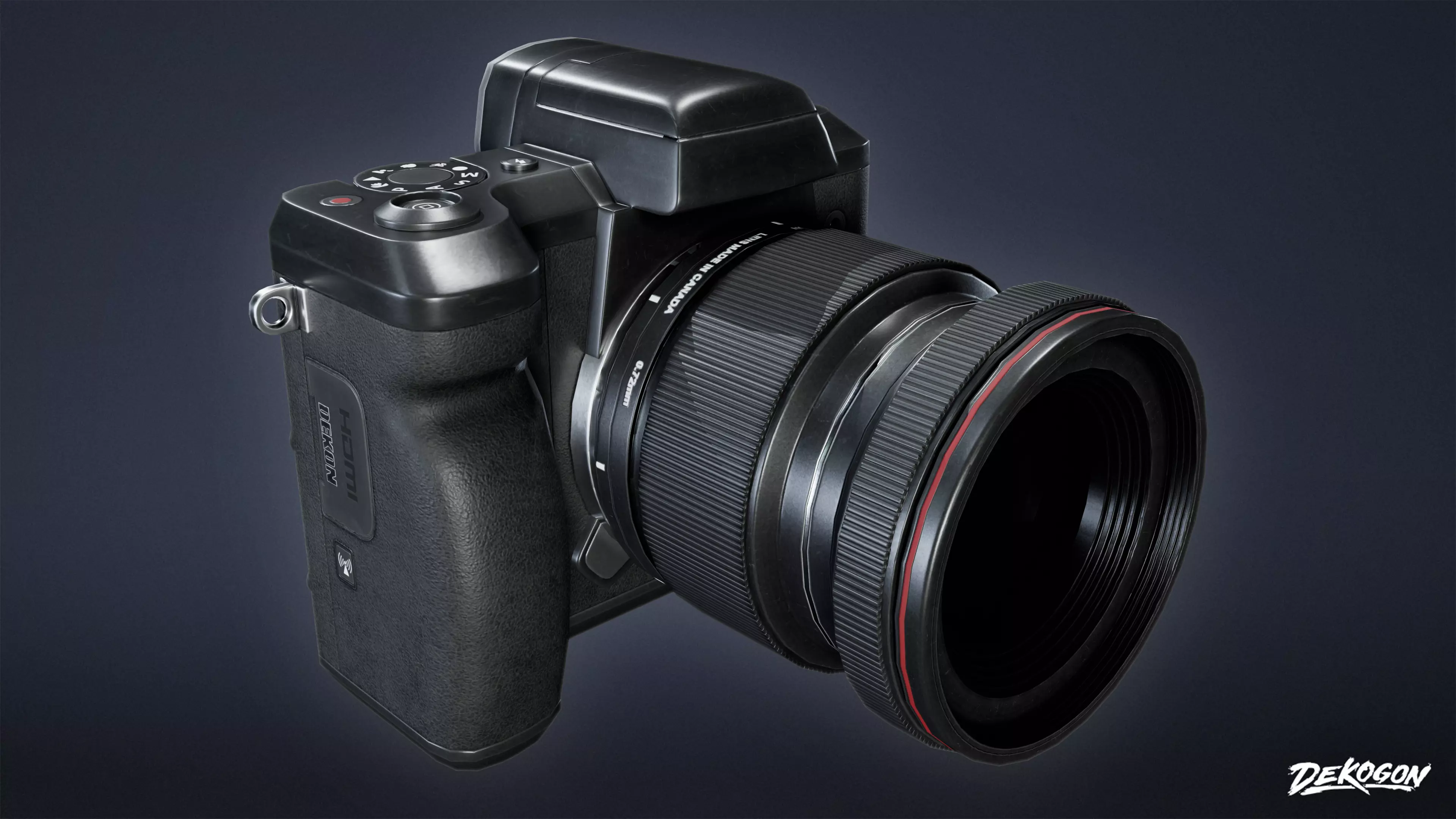 HOLLYWOOD - DSLR Camera 01 - LOW POLY Low-poly 3D model_0