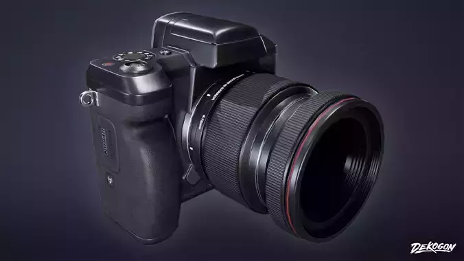 HOLLYWOOD - DSLR Camera 01 - LOW POLY Low-poly 3D model