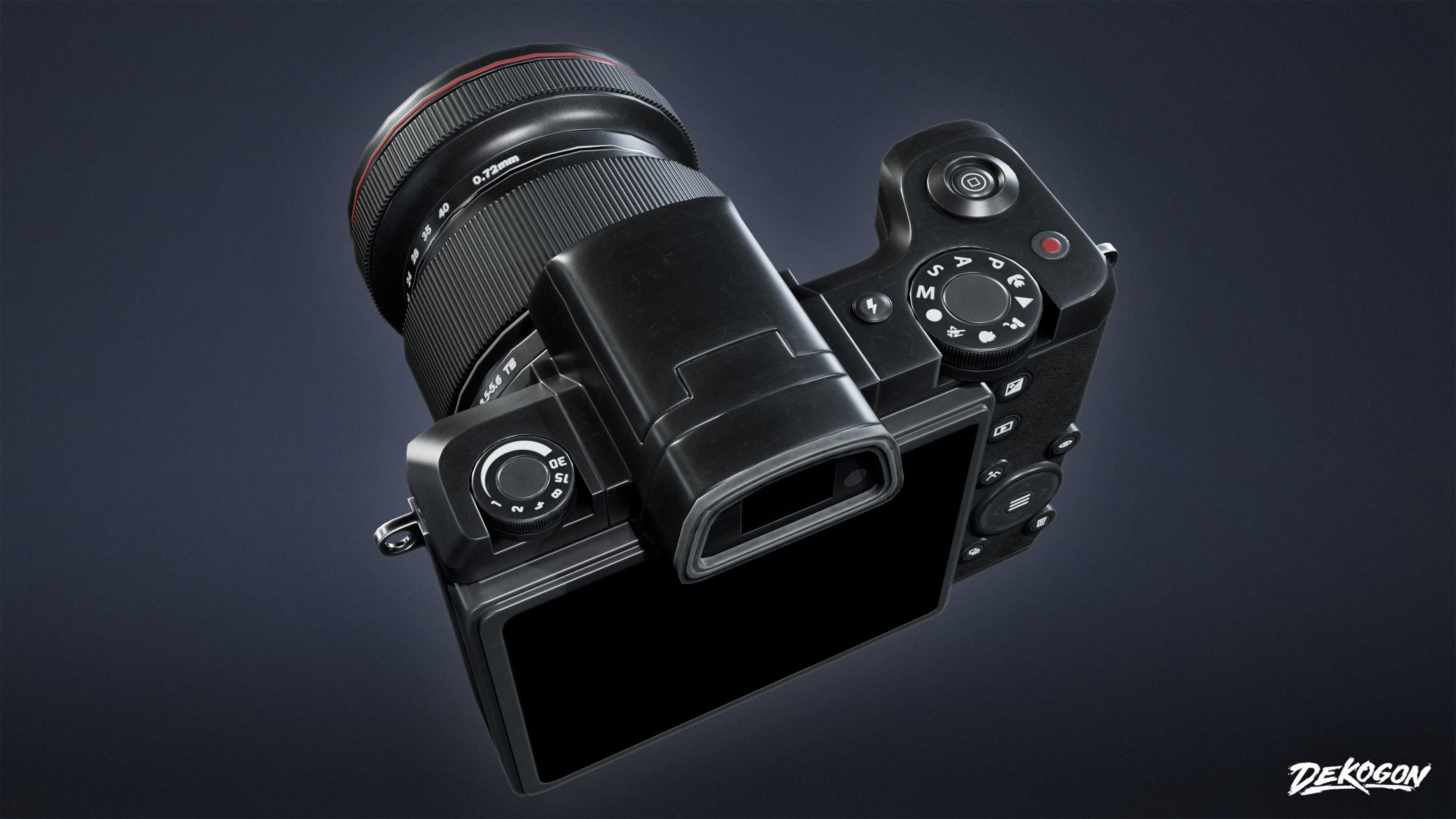 HOLLYWOOD - DSLR Camera 01 - LOW POLY Low-poly 3D model_4