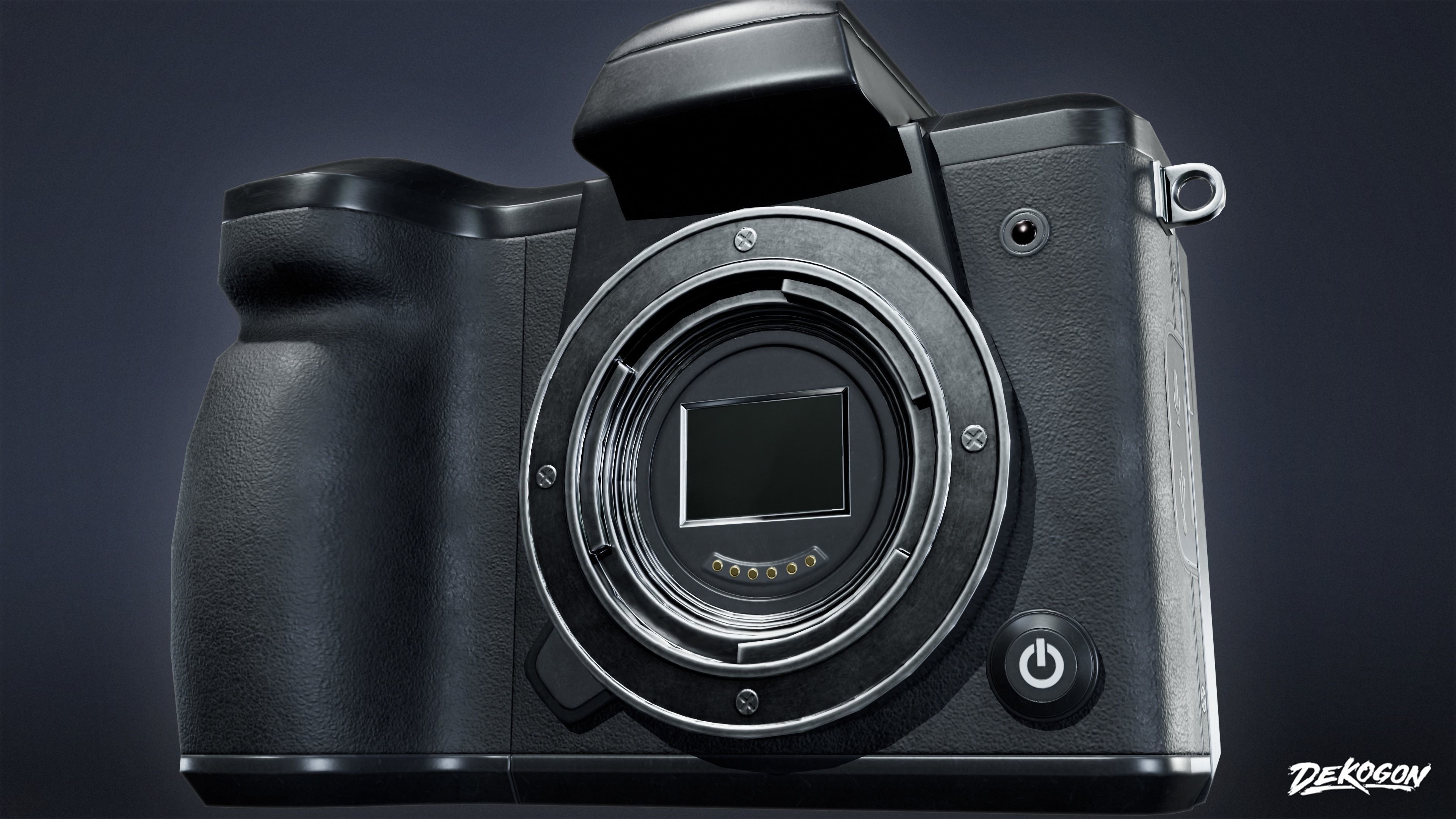 HOLLYWOOD - DSLR Camera 01 - LOW POLY Low-poly 3D model_10