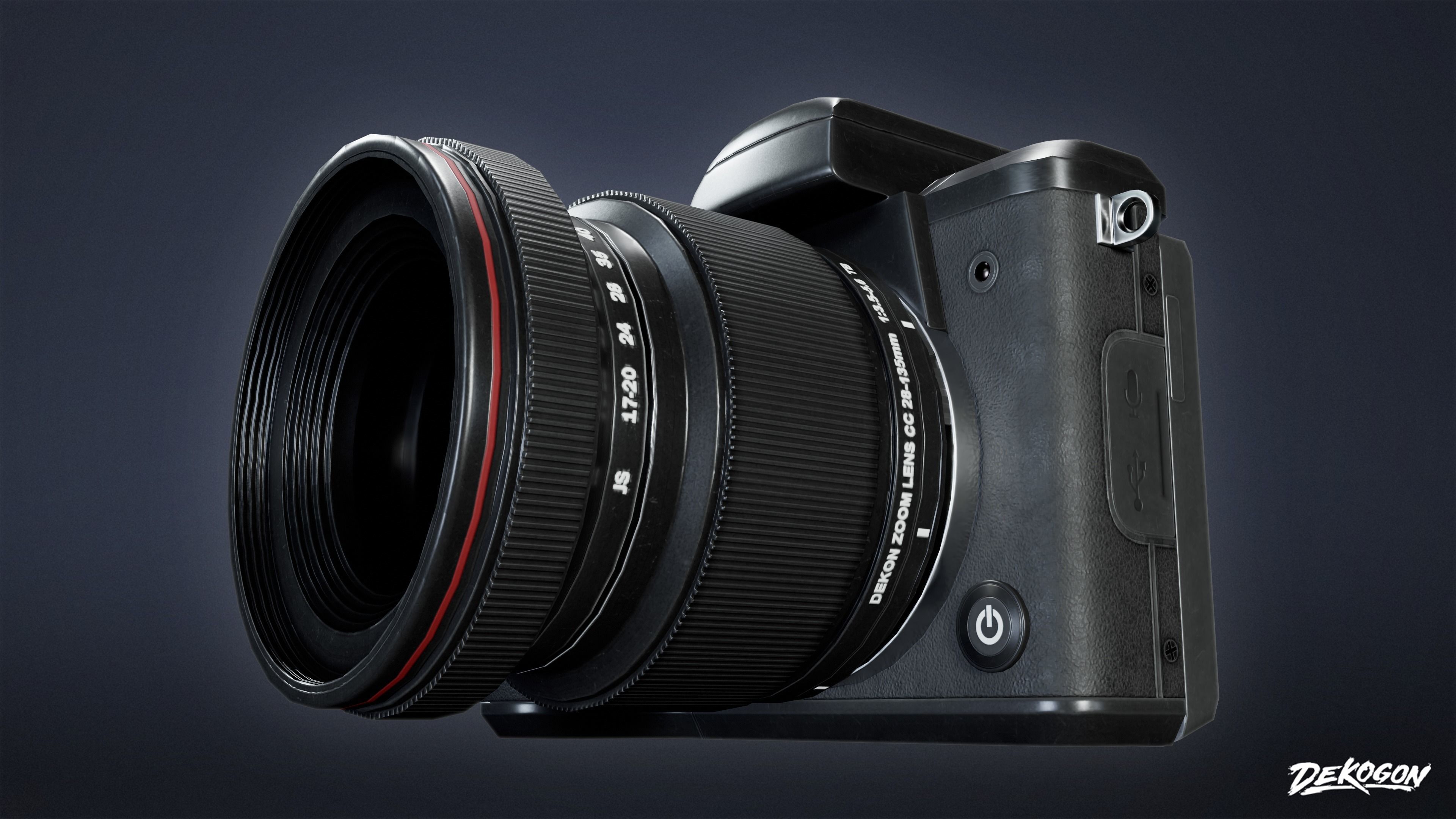 HOLLYWOOD - DSLR Camera 01 - LOW POLY Low-poly 3D model_5