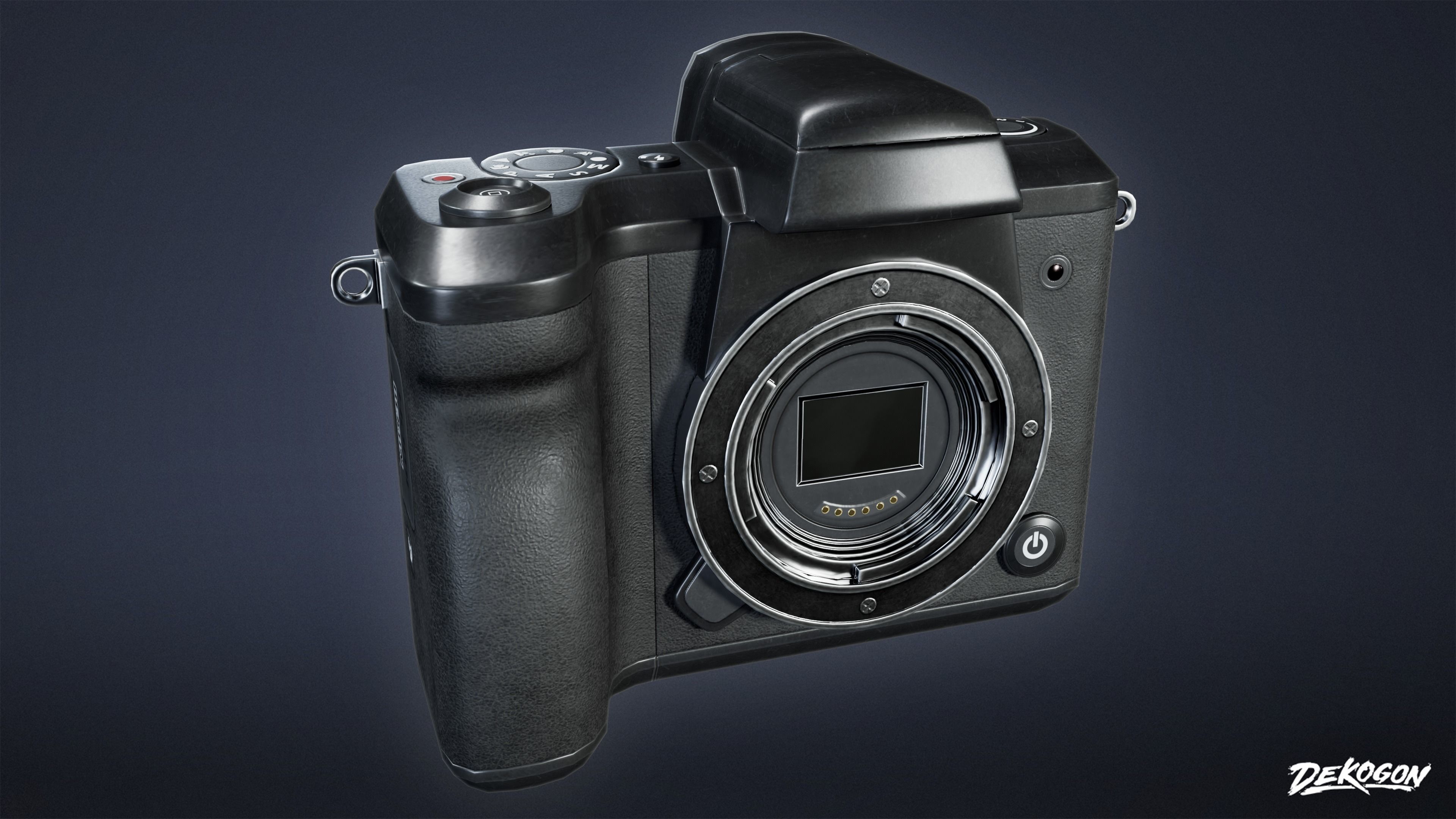 HOLLYWOOD - DSLR Camera 01 - LOW POLY Low-poly 3D model_9