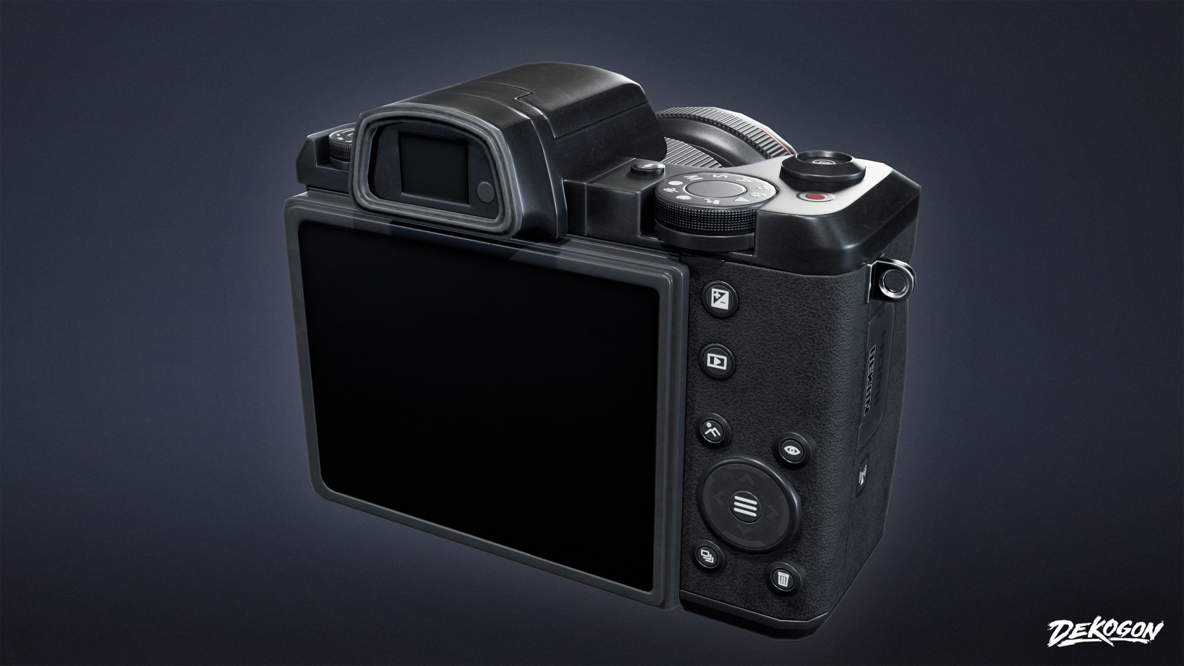 HOLLYWOOD - DSLR Camera 01 - LOW POLY Low-poly 3D model_3