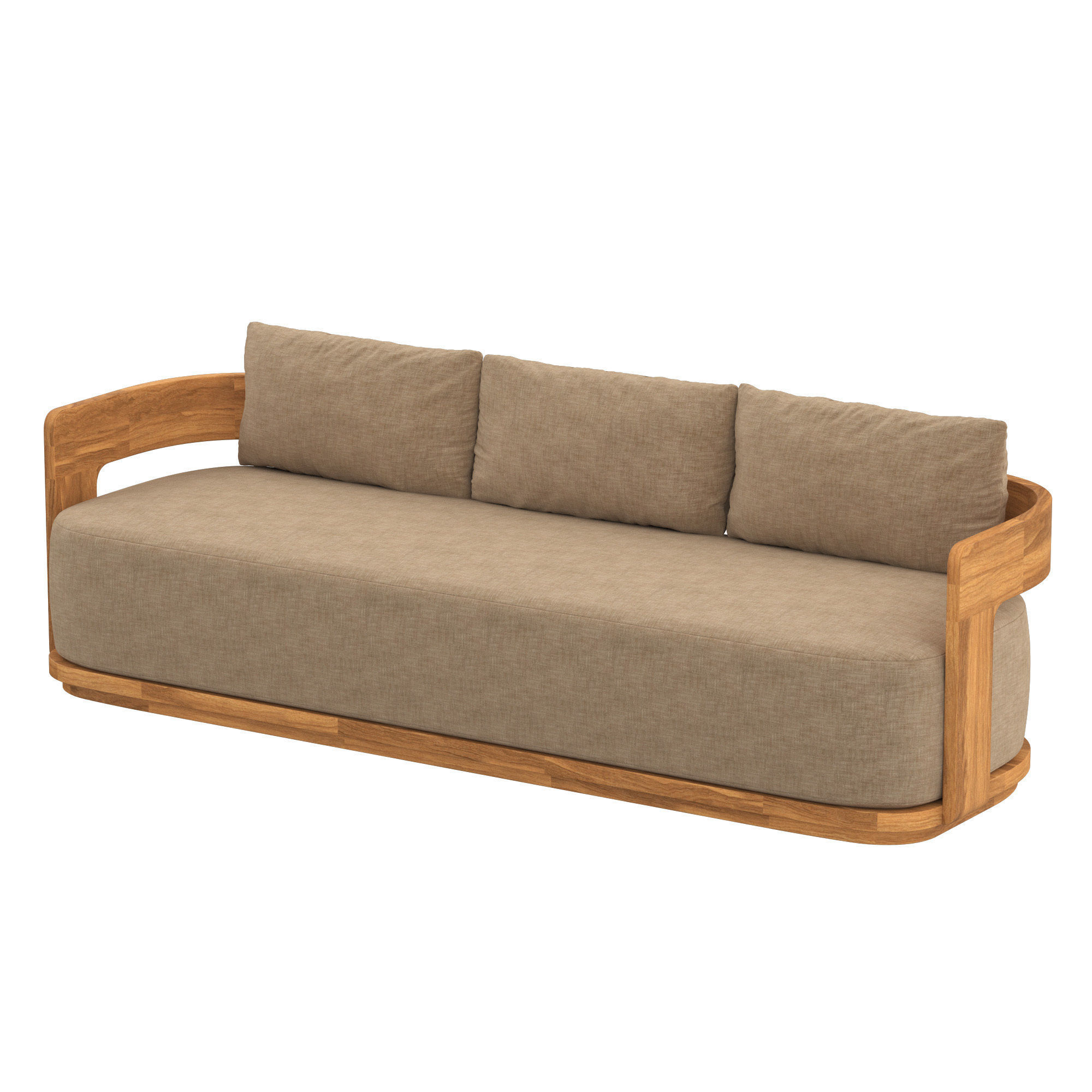 BRONTE TEAK SOFA 3D model_4