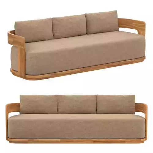 BRONTE TEAK SOFA 3D model