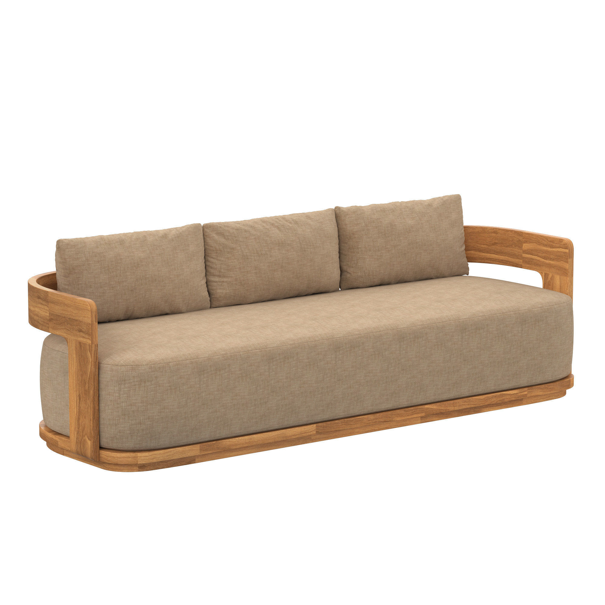 BRONTE TEAK SOFA 3D model_1