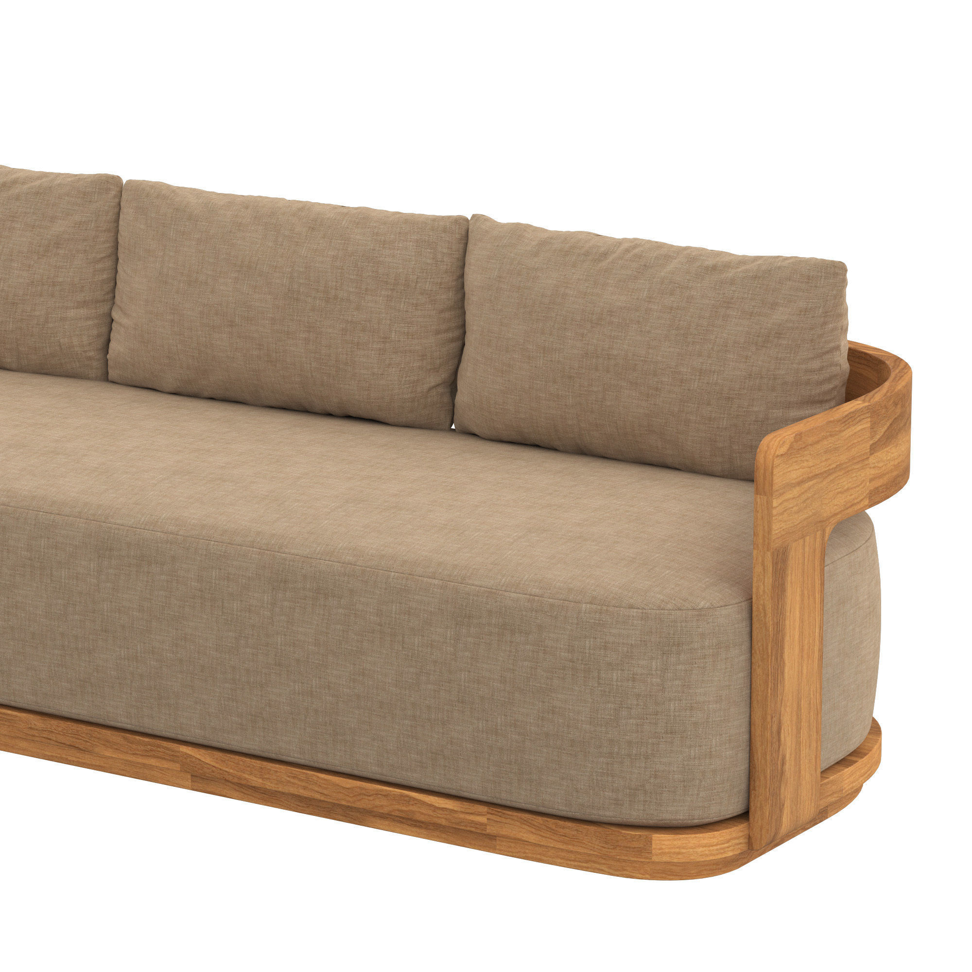 BRONTE TEAK SOFA 3D model_3