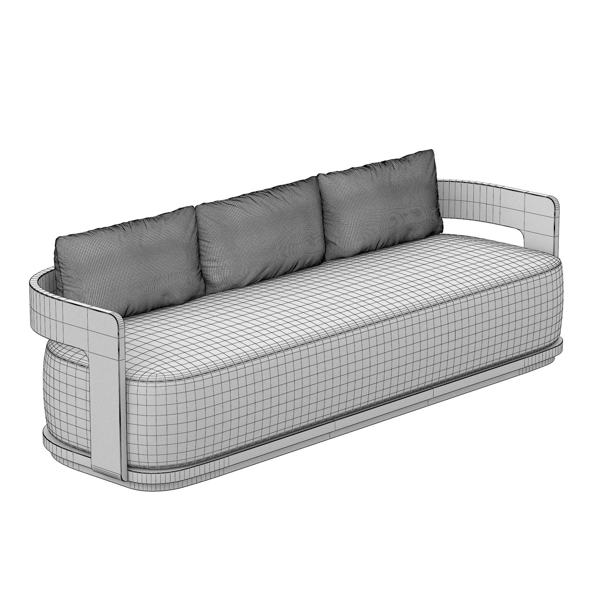 BRONTE TEAK SOFA 3D model_7