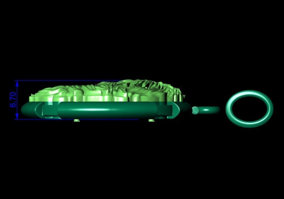 Cross Lion pendant 3D print model_8