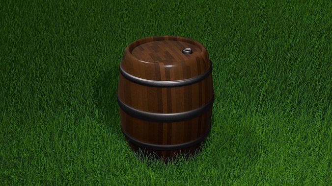 Barrel PBR Free low-poly 3D model