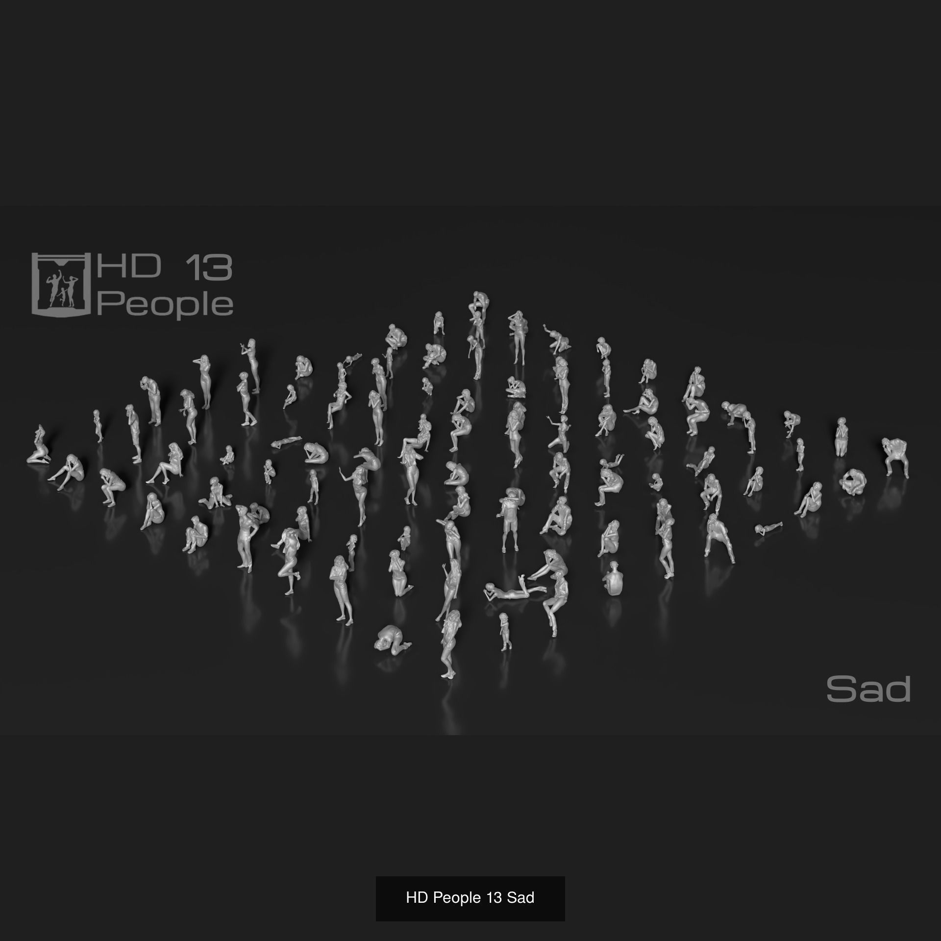 HD People 1100 Set-2  3D Model Collection_4